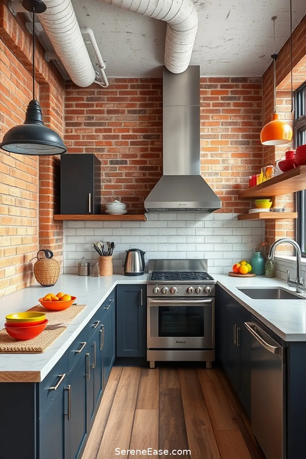 Achieving a Bold and Bright Industrial Kitchen Style 2 Embracing Raw Materials: The Foundation of Industrial Design for Achieving a Bold and Bright Industrial Kitchen Style