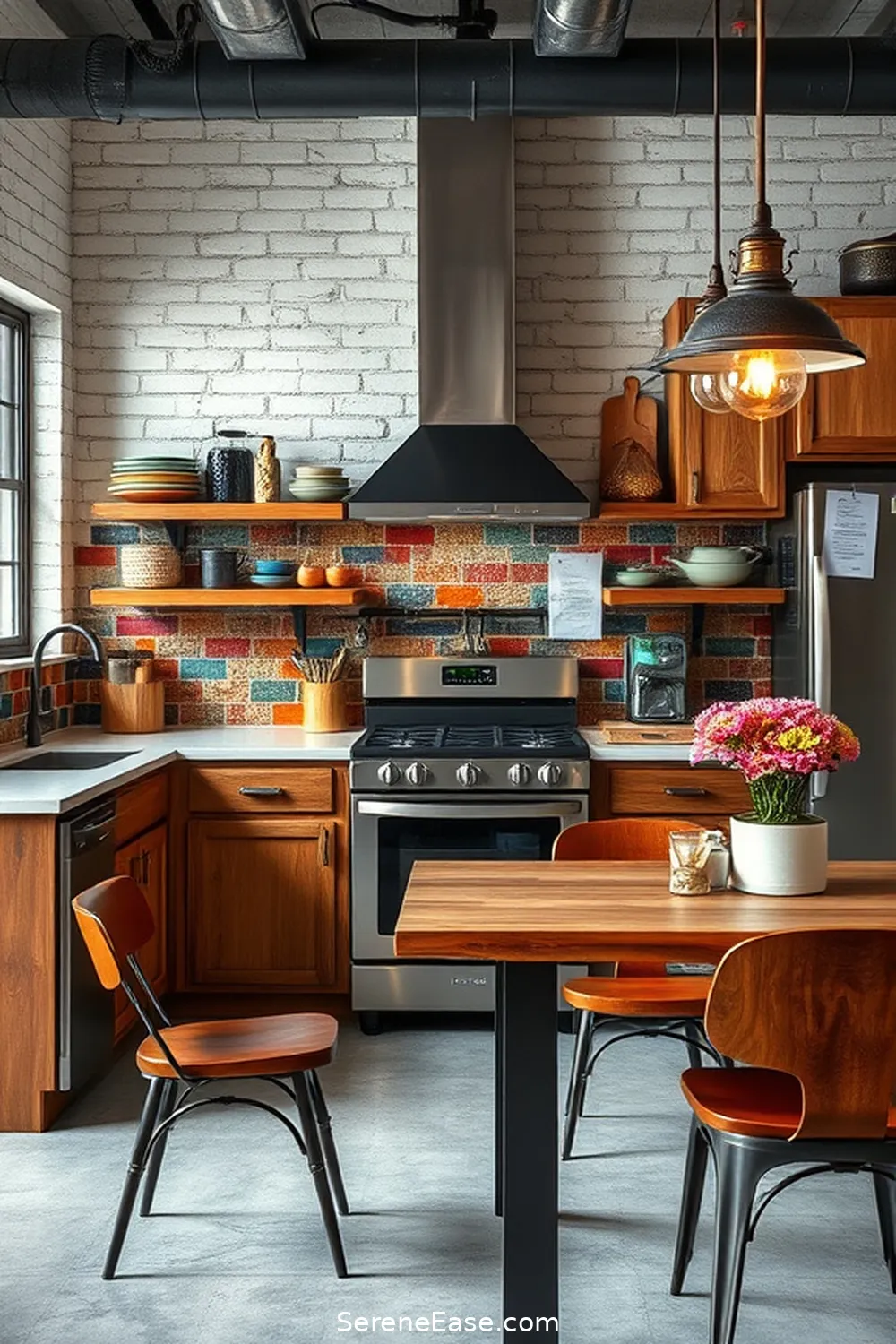 Achieving a Bold and Bright Industrial Kitchen Style 6 Mixing Modern and Vintage Accents for Achieving a Bold and Bright Industrial Kitchen Style