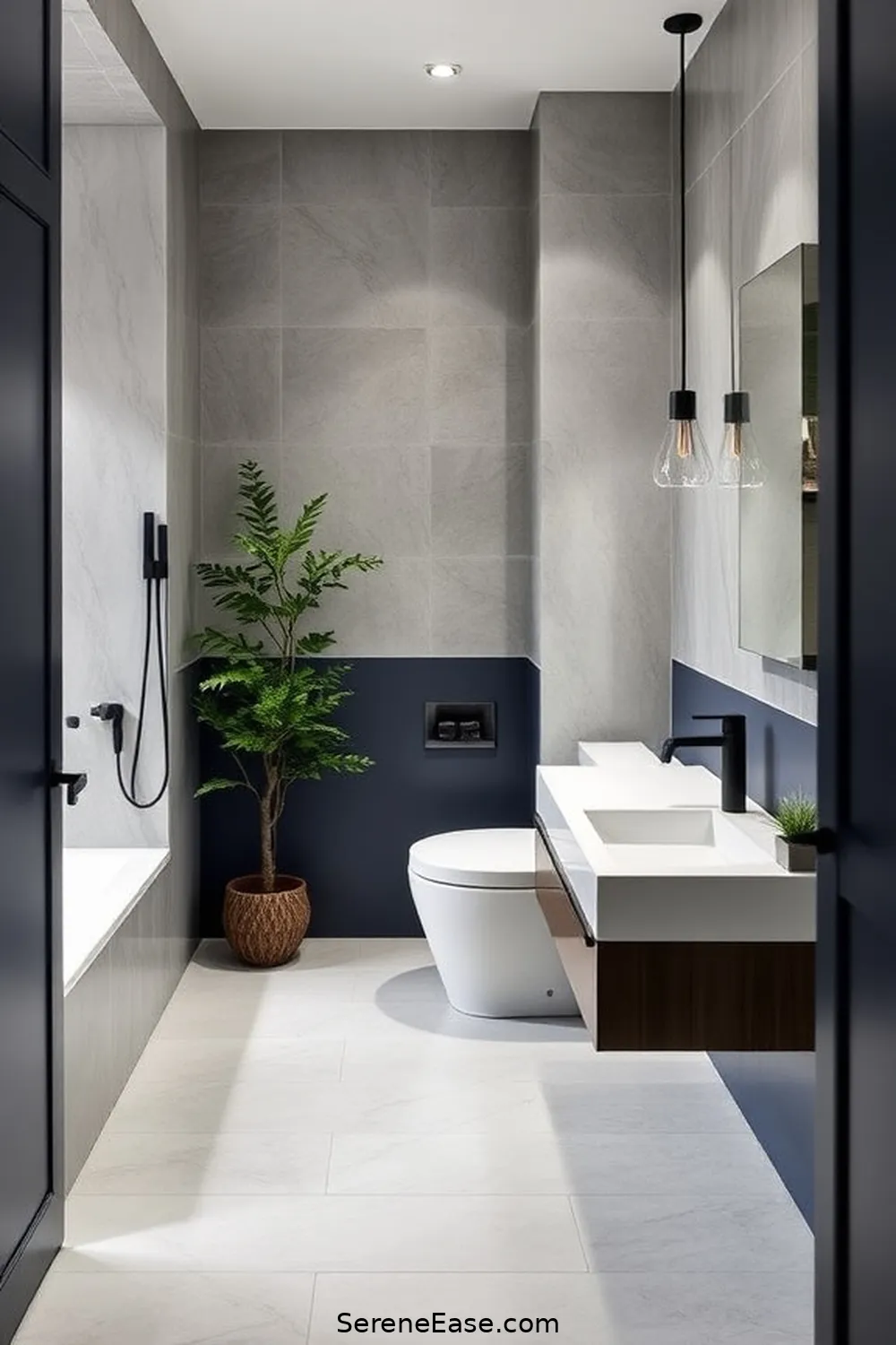 Achieving a Monochromatic Bathroom in Mid-Century Modern Style 3 Choosing the Right Color Palette for Achieving a Monochromatic Bathroom in Mid-Century Modern Style