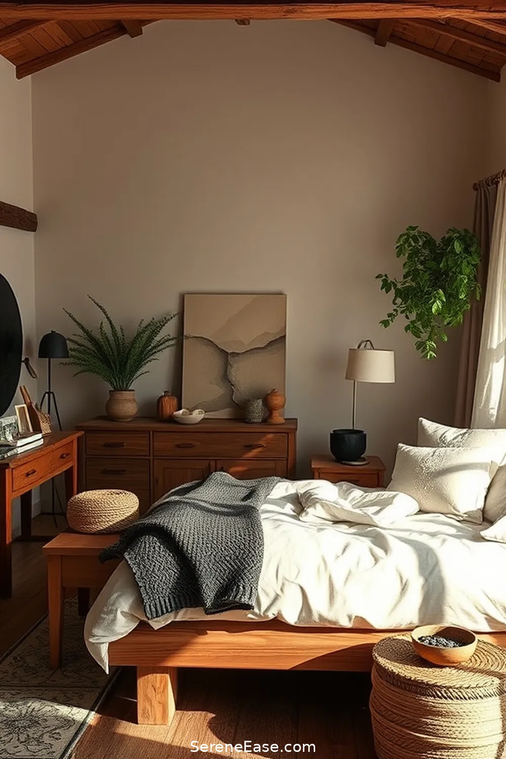 Achieving a Monochromatic Rustic Bedroom Style 5 Selecting Furniture and Accessories for Achieving a Monochromatic Rustic Bedroom Style