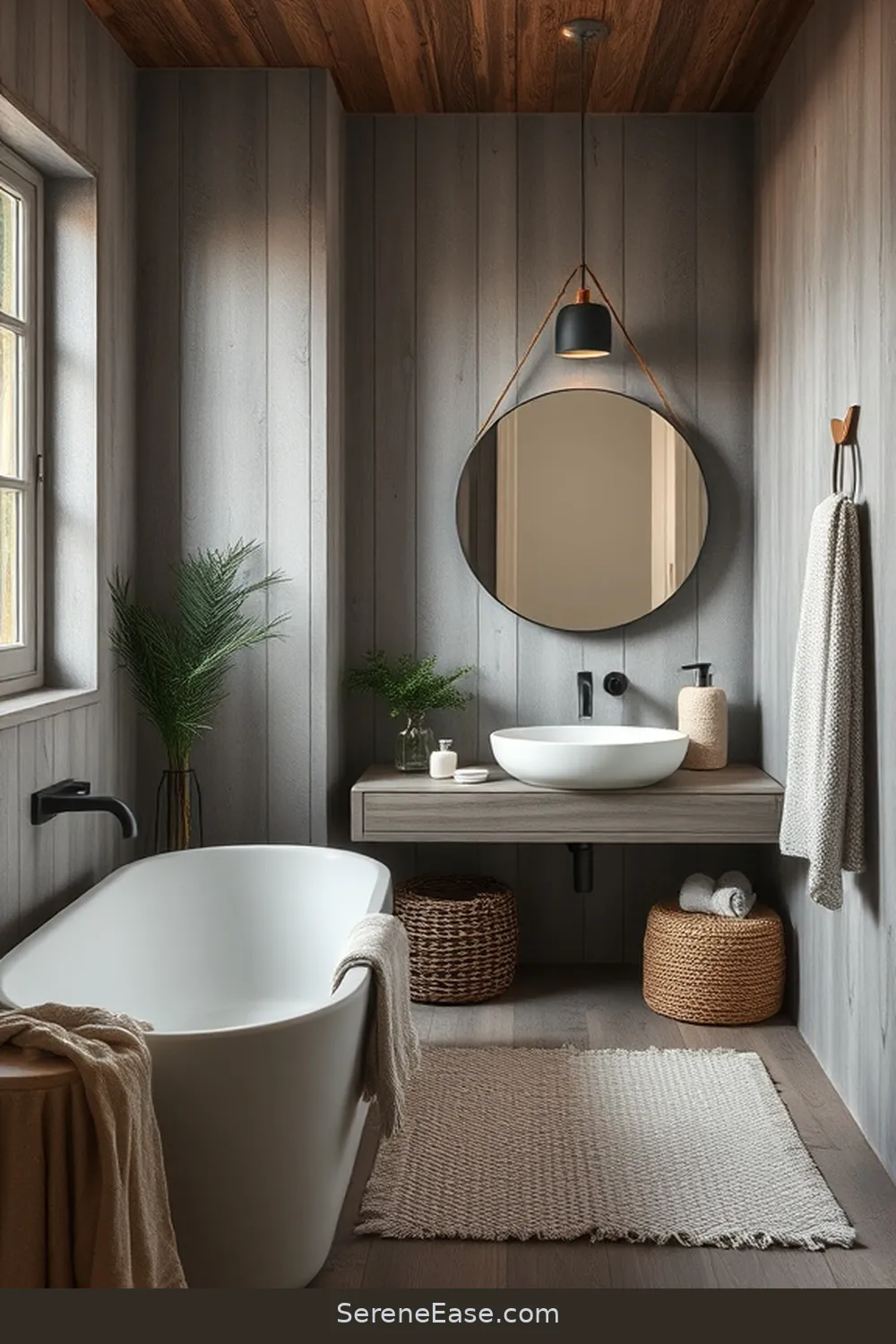 Achieving a Monochromatic Scandinavian Style Bathroom 8 Adding Textures for Warmth for Achieving a Monochromatic Scandinavian Style Bathroom