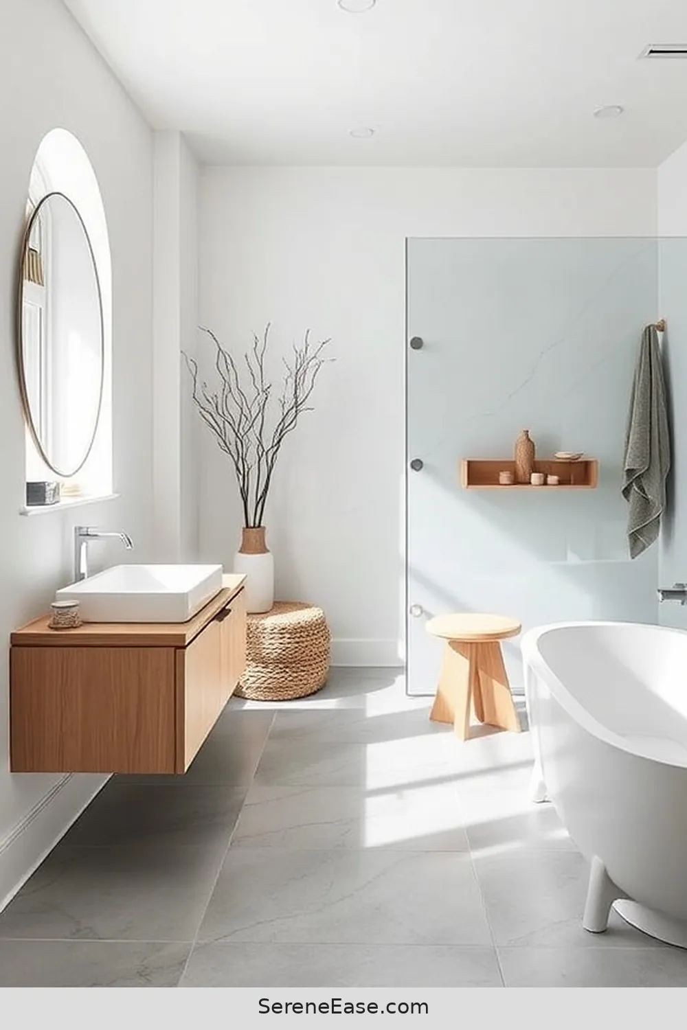 Achieving a Monochromatic Scandinavian Style Bathroom 9 Choosing the Perfect Flooring for Achieving a Monochromatic Scandinavian Style Bathroom
