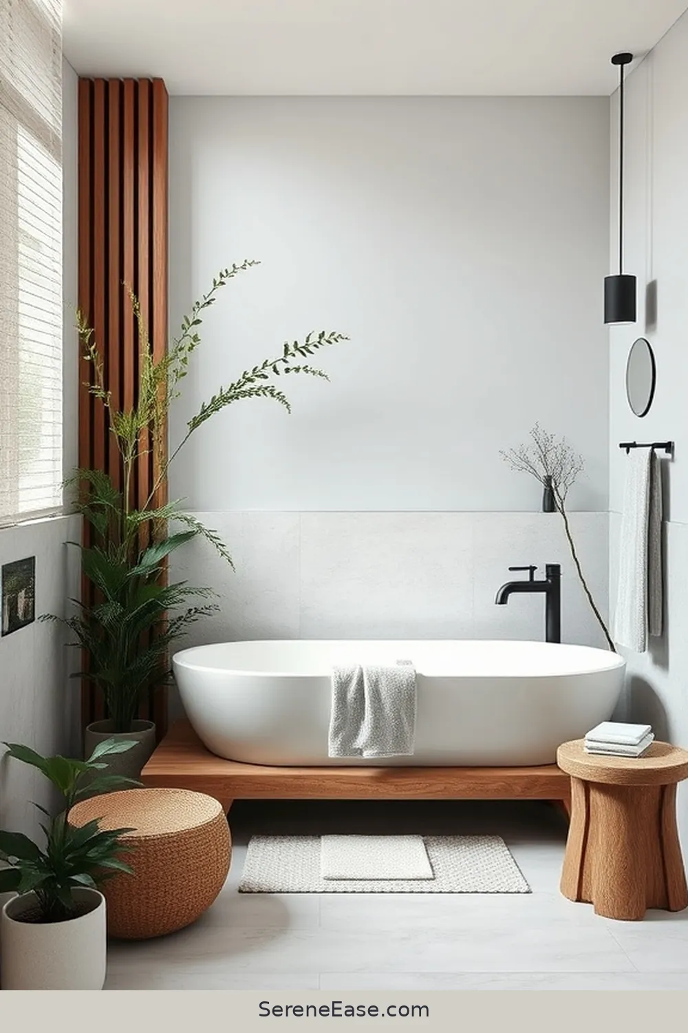 Achieving a Monochromatic Scandinavian Style Bathroom 5 Incorporating Natural Materials for Achieving a Monochromatic Scandinavian Style Bathroom