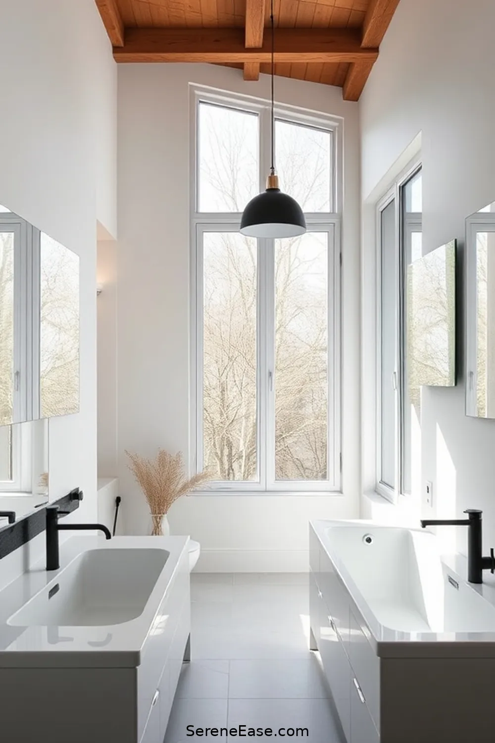 Achieving a Monochromatic Scandinavian Style Bathroom 6 Maximizing Natural Light for Achieving a Monochromatic Scandinavian Style Bathroom