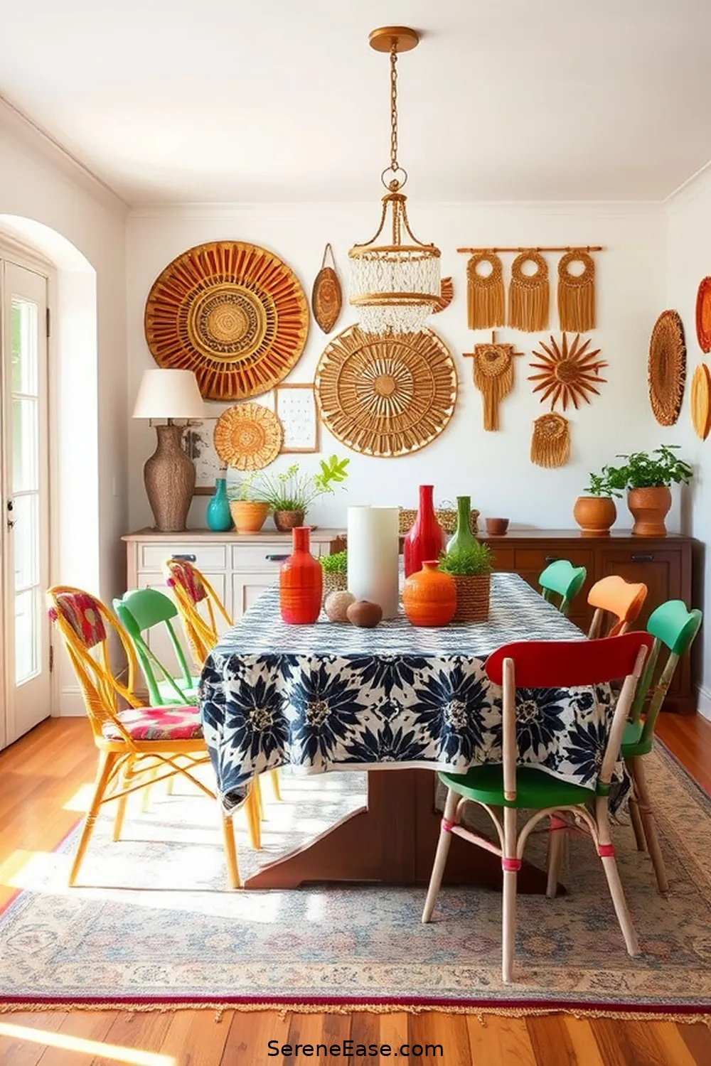 Blend Black and White With Bohemian Style in Your Dining Room 7 Accessorizing With Eclectic Decor for Blend Black and White With Bohemian Style in Your Dining Room