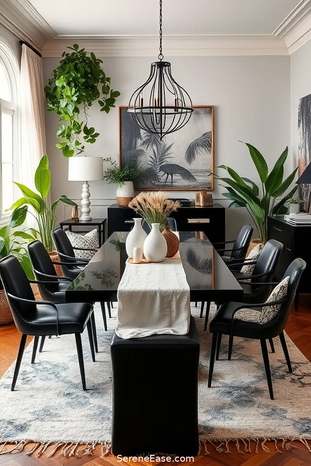 Blend Black and White With Bohemian Style in Your Dining Room 4 Choosing the Right Furniture for Blend Black and White With Bohemian Style in Your Dining Room