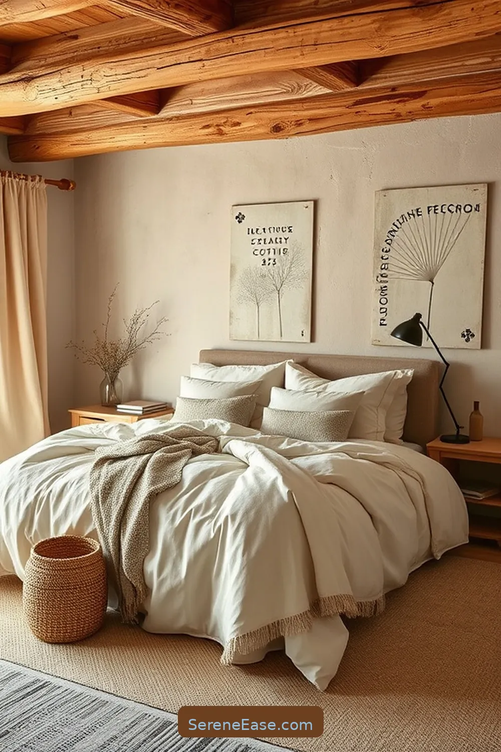 Blending Neutral Tones in a Rustic Bedroom Style 9 Maintaining Balance Between Rustic and Neutral for Blending Neutral Tones in a Rustic Bedroom Style