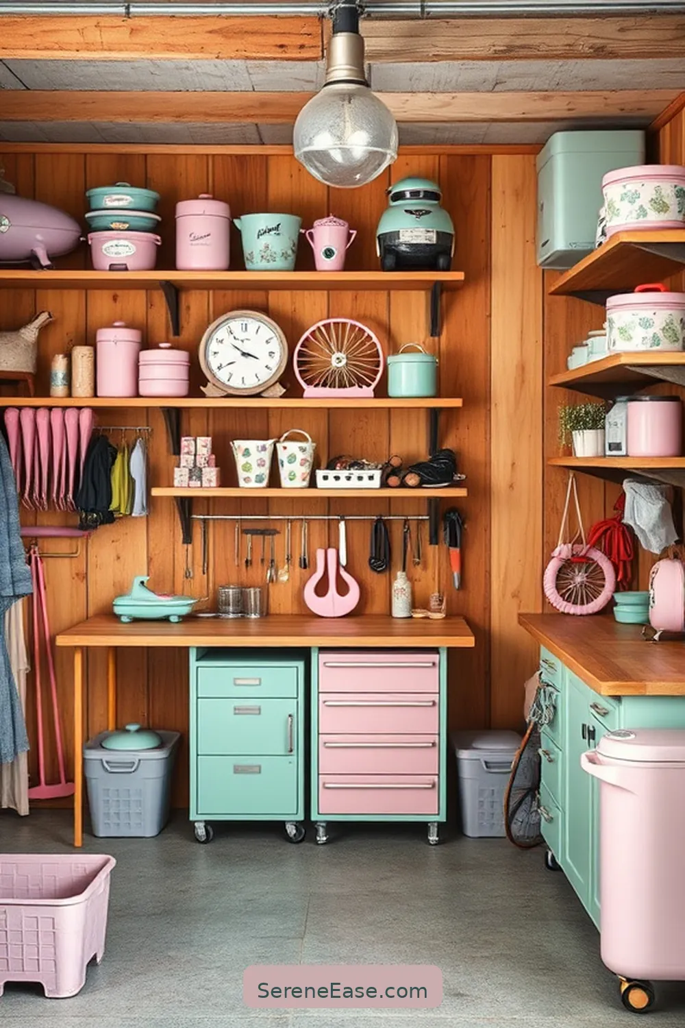 Blending Pastels With Rustic Style in Your Garage 6 Accessorizing With Pastel and Rustic Touches for Blending Pastels With Rustic Style in Your Garage