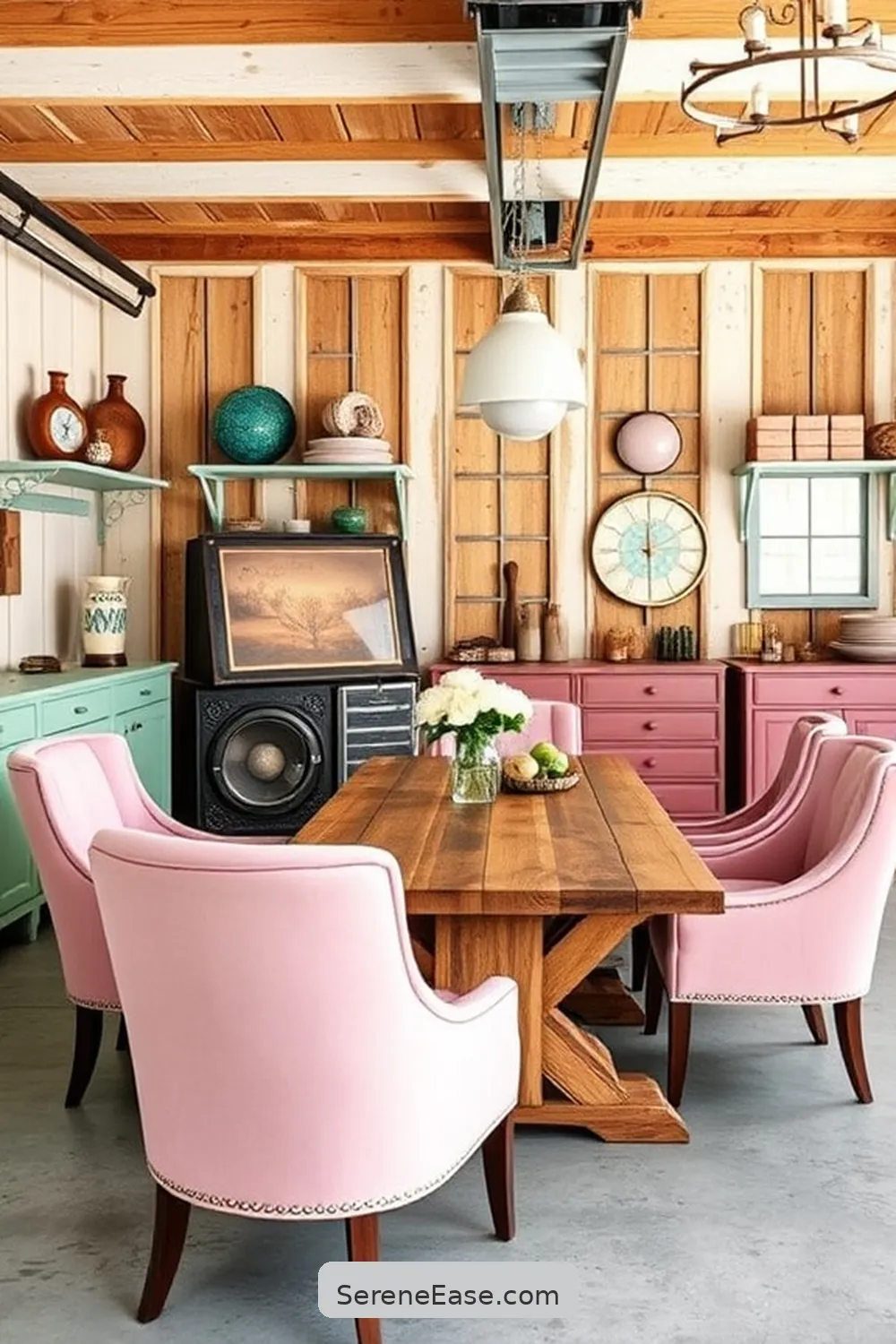 Blending Pastels With Rustic Style in Your Garage 5 Furniture Selection: Merging Styles for Blending Pastels With Rustic Style in Your Garage