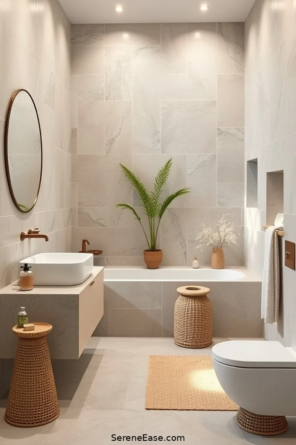 Blending Pastels and Industrial Style in Your Bathroom 5 Incorporating Textures for Visual Interest for Blending Pastels and Industrial Style in Your Bathroom