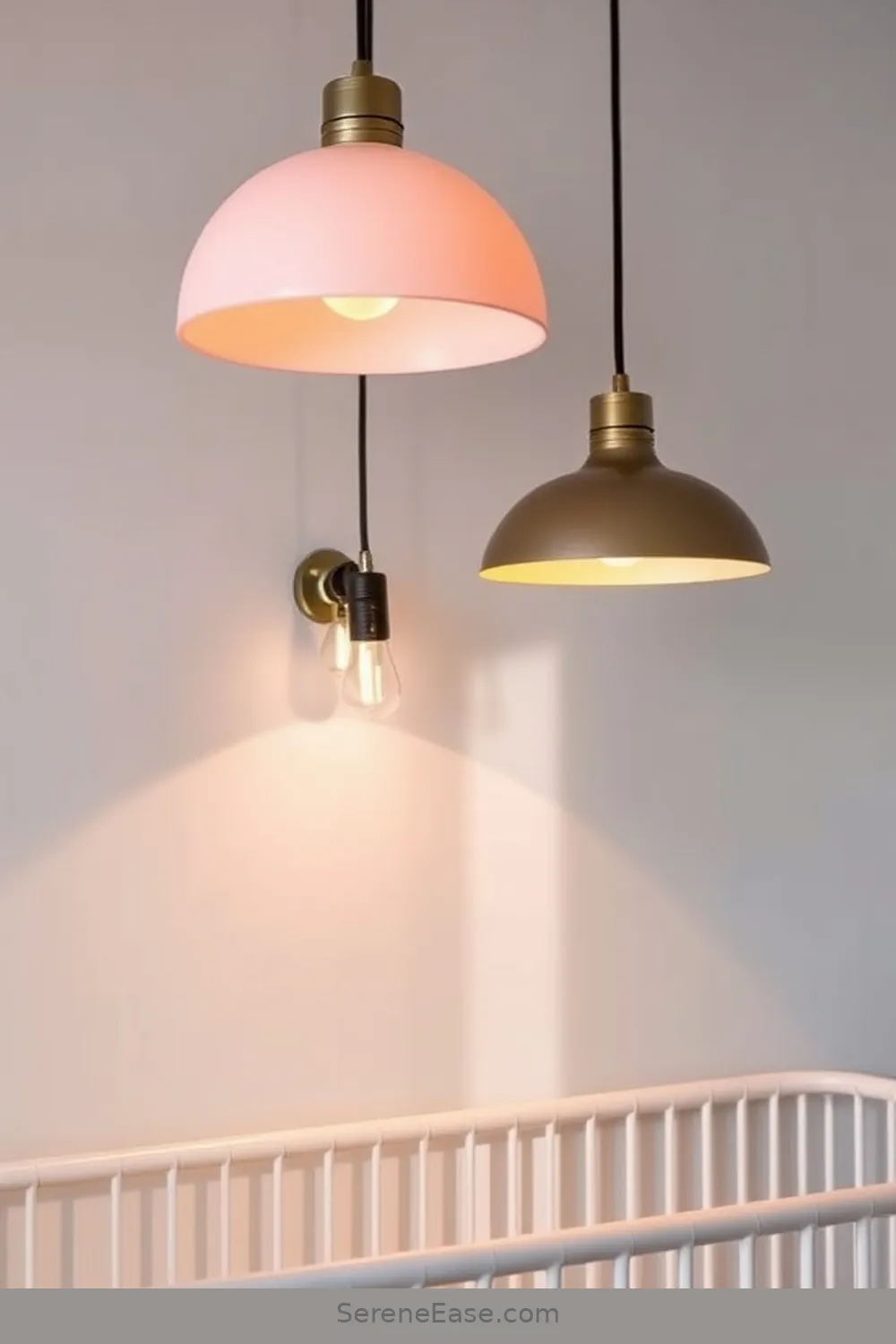 Lighting Choices That Blend Styles for Blending Pastels and Industrial Style in Your Nursery