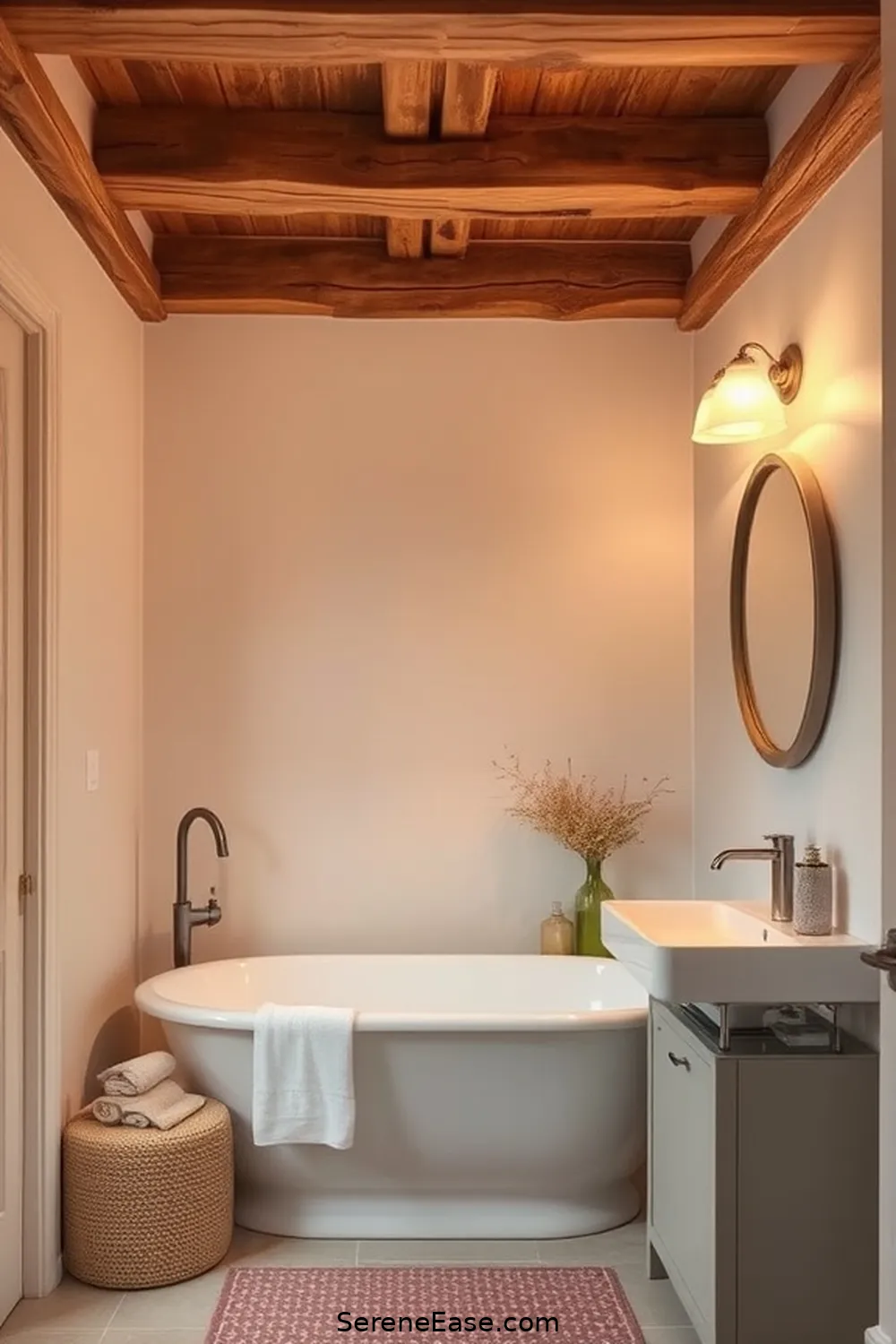 Blending Pastels and Rustic Style in Bathroom Design 10 Lighting Considerations for a Cozy Atmosphere for Blending Pastels and Rustic Style in Bathroom Design