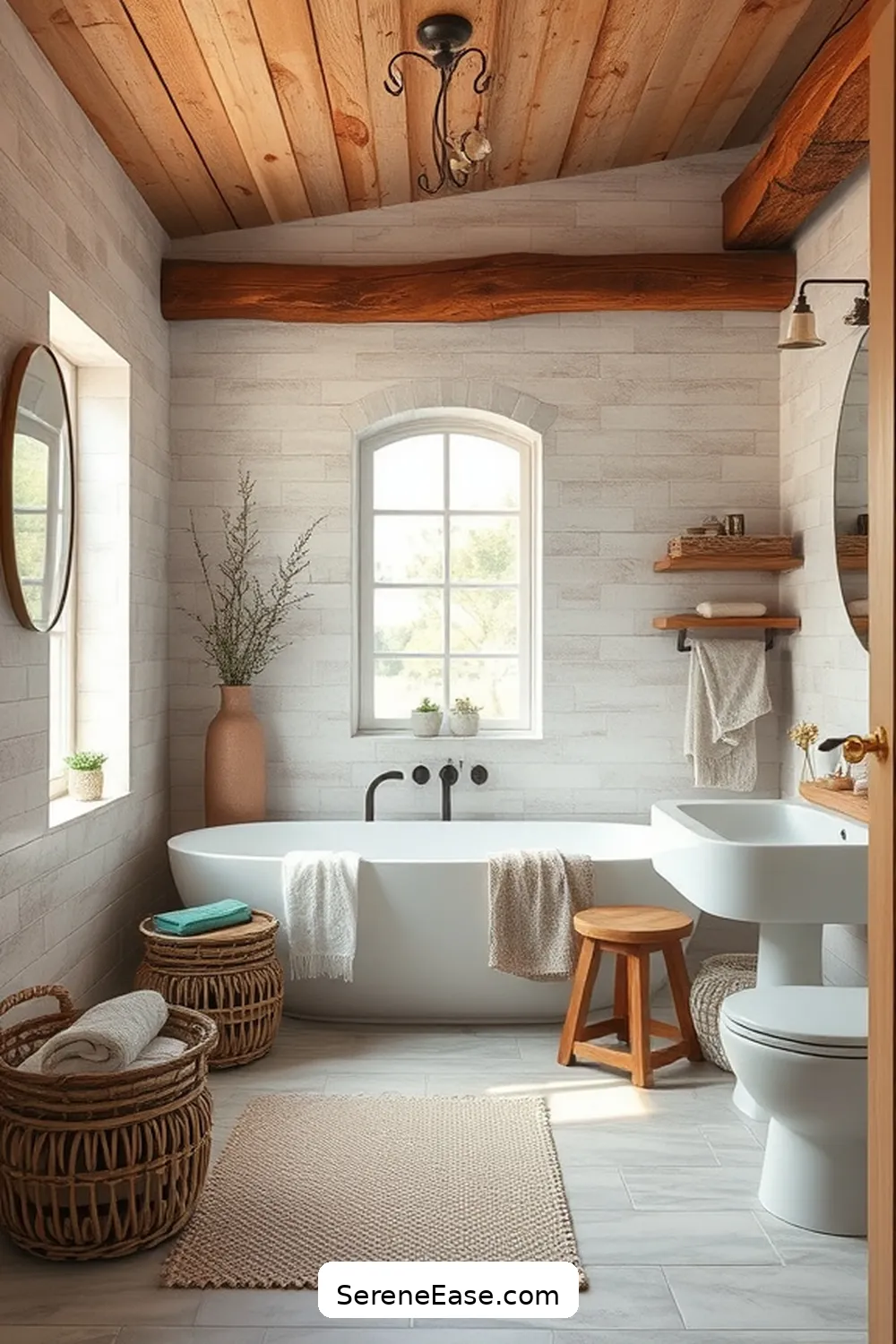 Blending Pastels and Rustic Style in Bathroom Design 9 Textures That Enhance the Aesthetic for Blending Pastels and Rustic Style in Bathroom Design