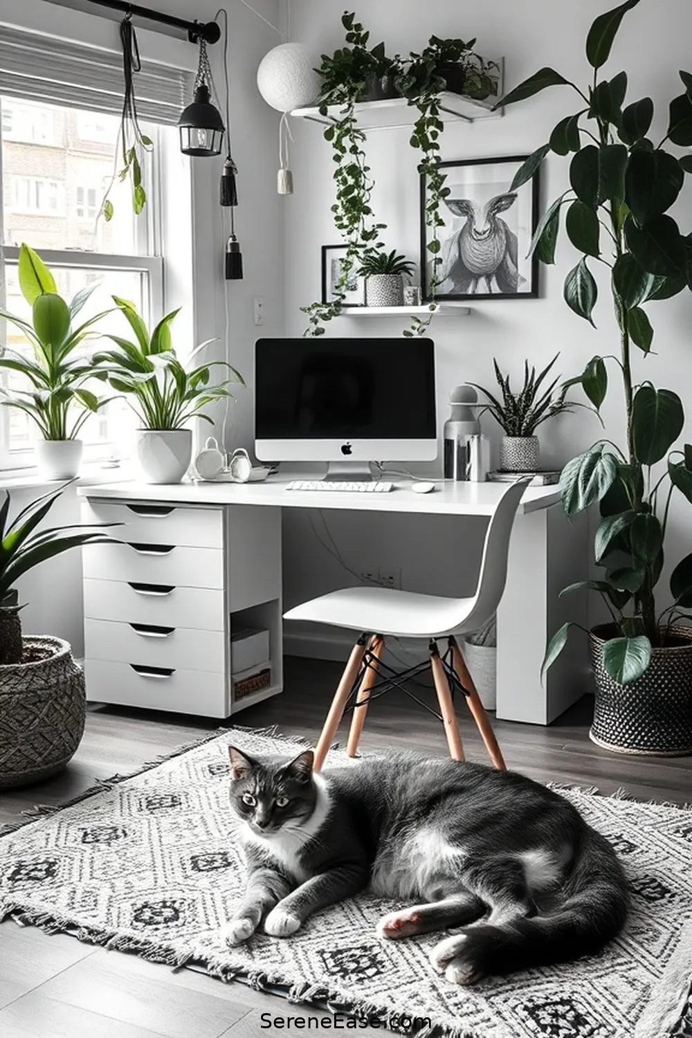 Create a Black and White Bohemian Home Office Style 2 Embrace the Color Palette for Create a Black and White Bohemian Home Office Style