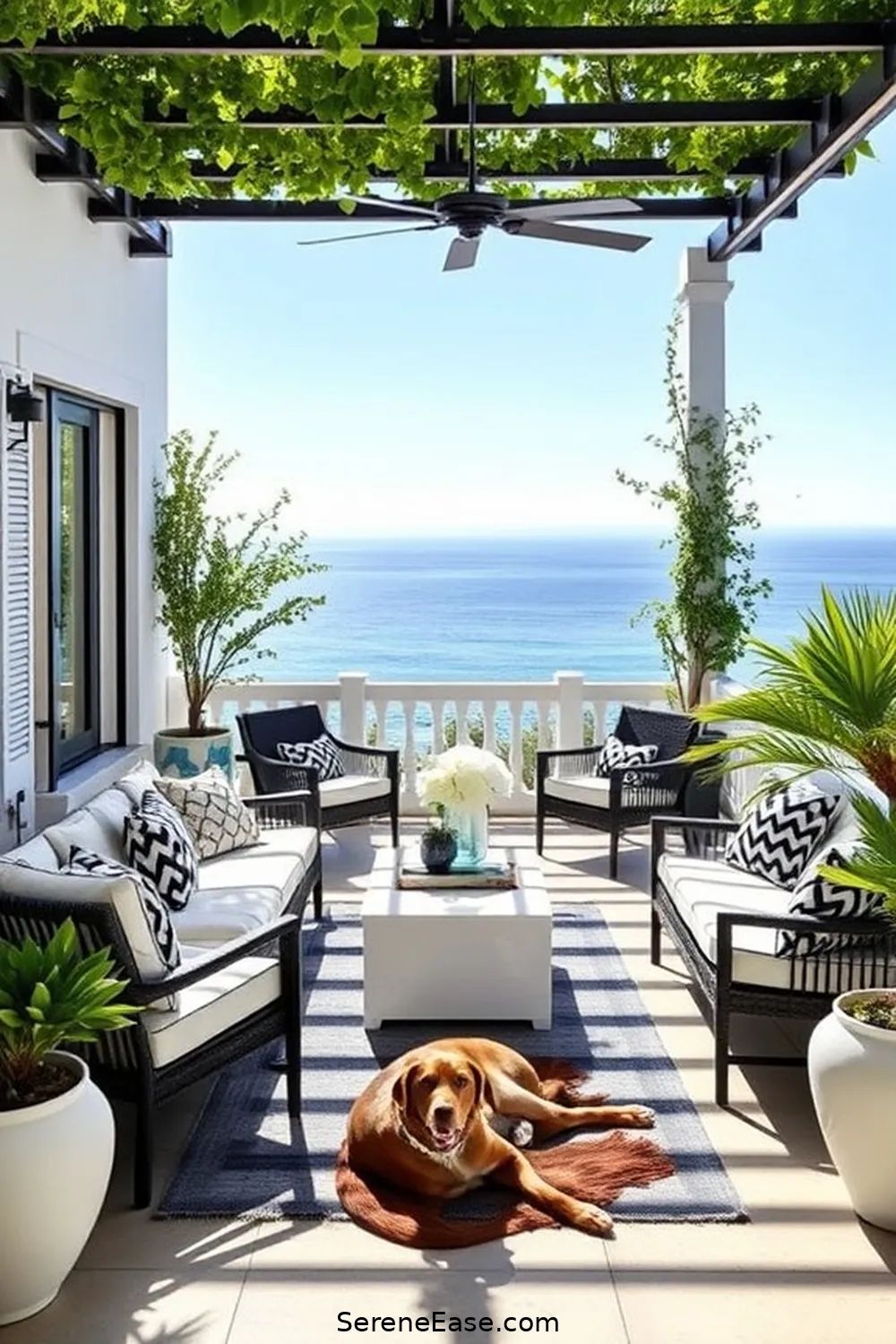 Create a Black and White Coastal Style Outdoor Patio Oasis 11 Bringing the Ocean Vibe Home for Create a Black and White Coastal Style Outdoor Patio Oasis