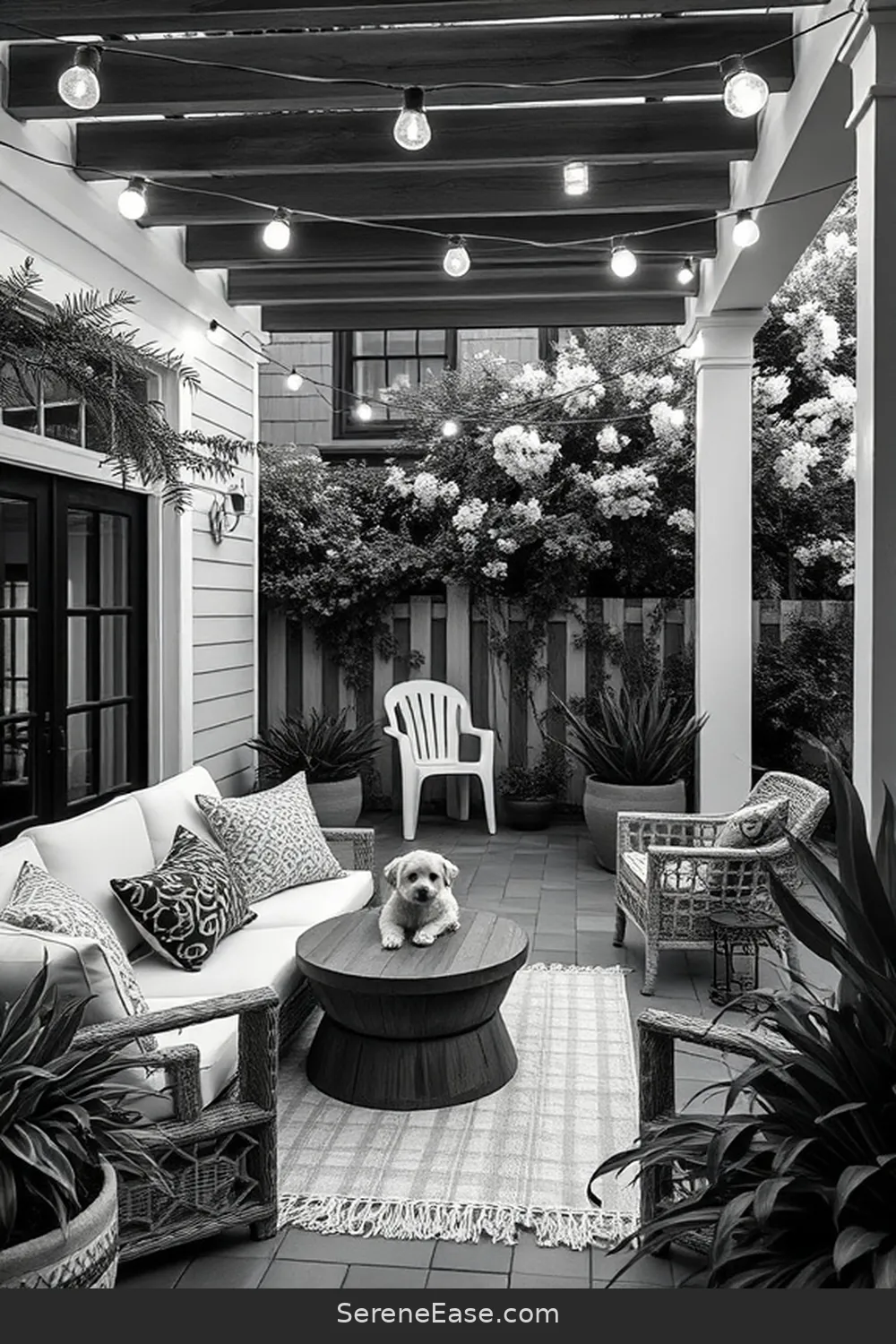 Create a Black and White Coastal Style Outdoor Patio Oasis 6 Creating a Welcoming Atmosphere With Lighting for Create a Black and White Coastal Style Outdoor Patio Oasis