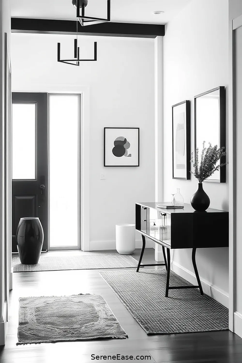 Create a Black and White Scandinavian Entryway Style 6 Add Personal Touches With Accessories for Create a Black and White Scandinavian Entryway Style