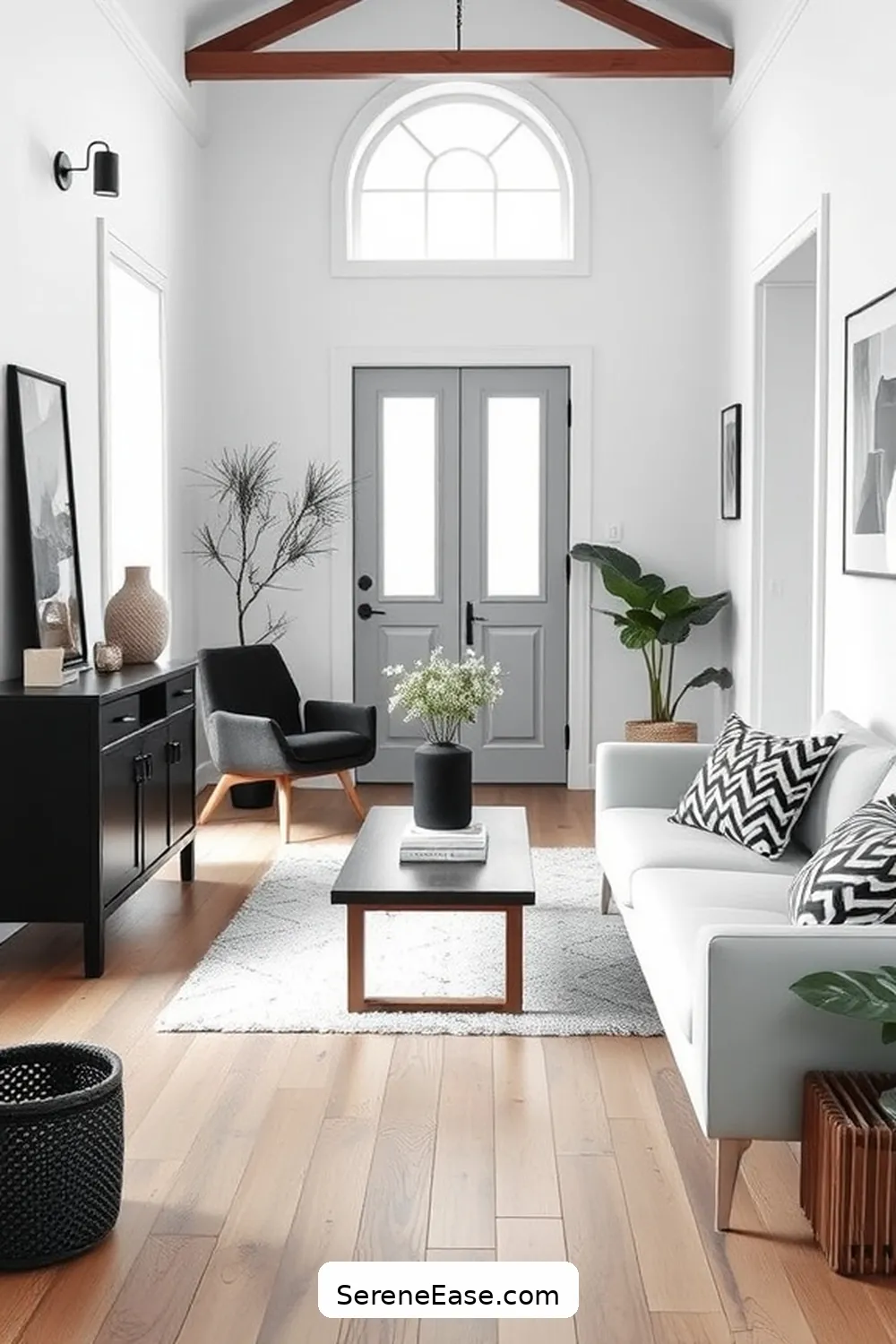 Create a Black and White Scandinavian Entryway Style 2 Embrace Minimalism With Functional Furniture for Create a Black and White Scandinavian Entryway Style