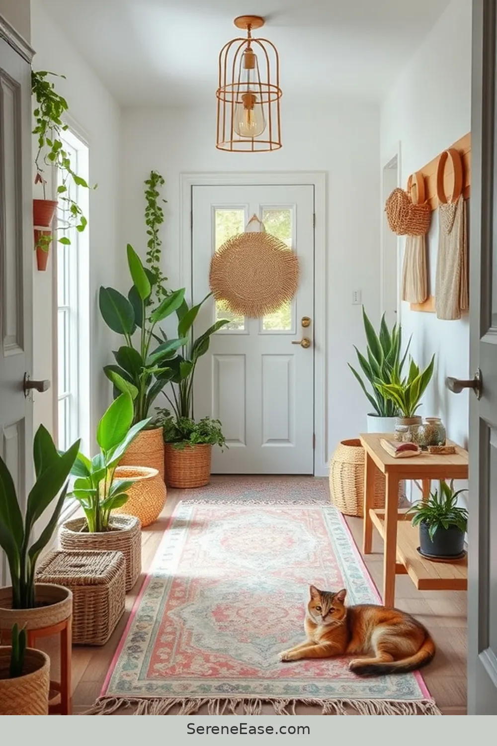 Create a Bohemian-Style Entryway With Pastels 3 Incorporate Natural Elements for Create a Bohemian-Style Entryway With Pastels