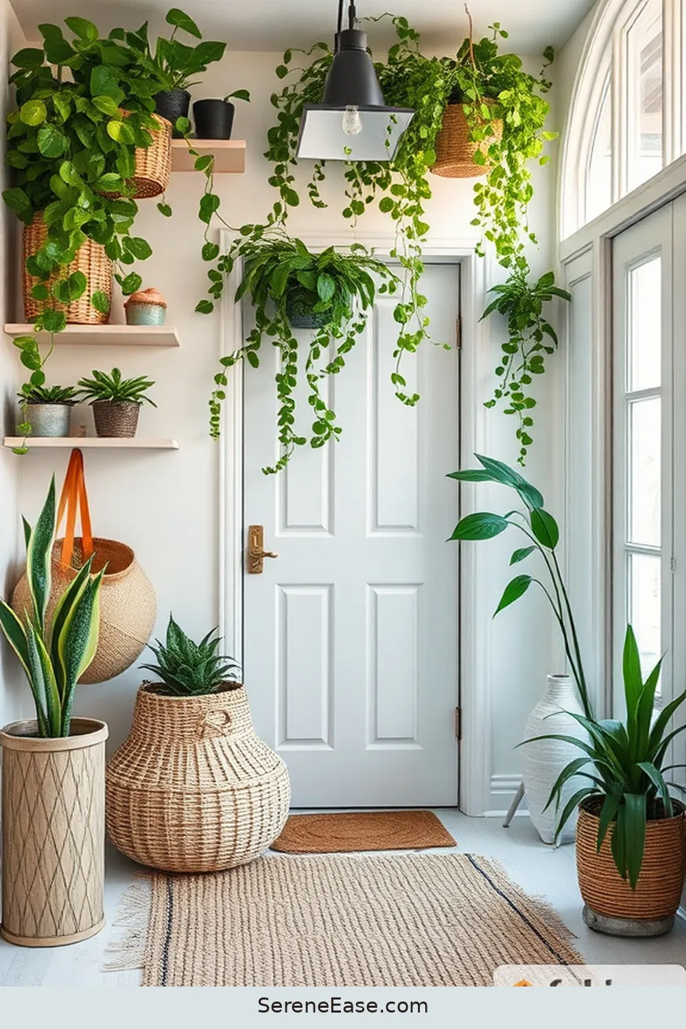 Create a Bohemian-Style Entryway With Pastels 9 Incorporate Plants for Freshness for Create a Bohemian-Style Entryway With Pastels