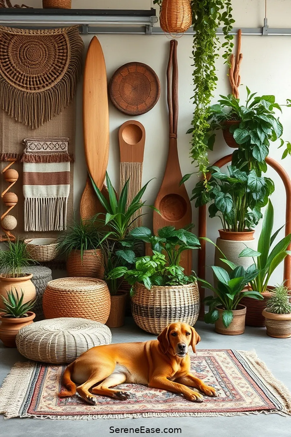 Create a Bohemian-Style Garage With Earth Tones 4 Incorporate Natural Textures for Create a Bohemian-Style Garage With Earth Tones
