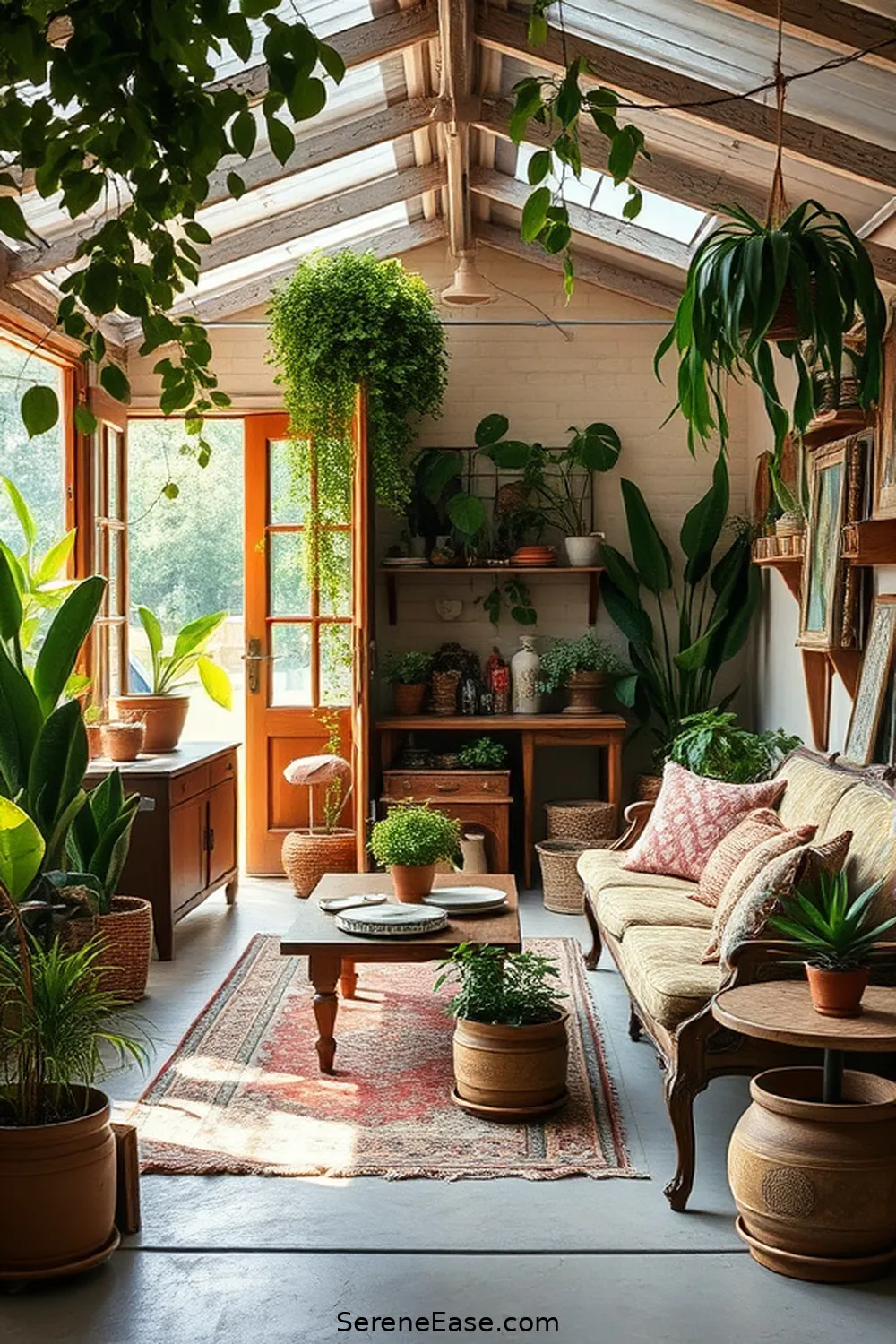 Create a Bohemian-Style Garage With Earth Tones 8 Use Plants for a Touch of Nature for Create a Bohemian-Style Garage With Earth Tones
