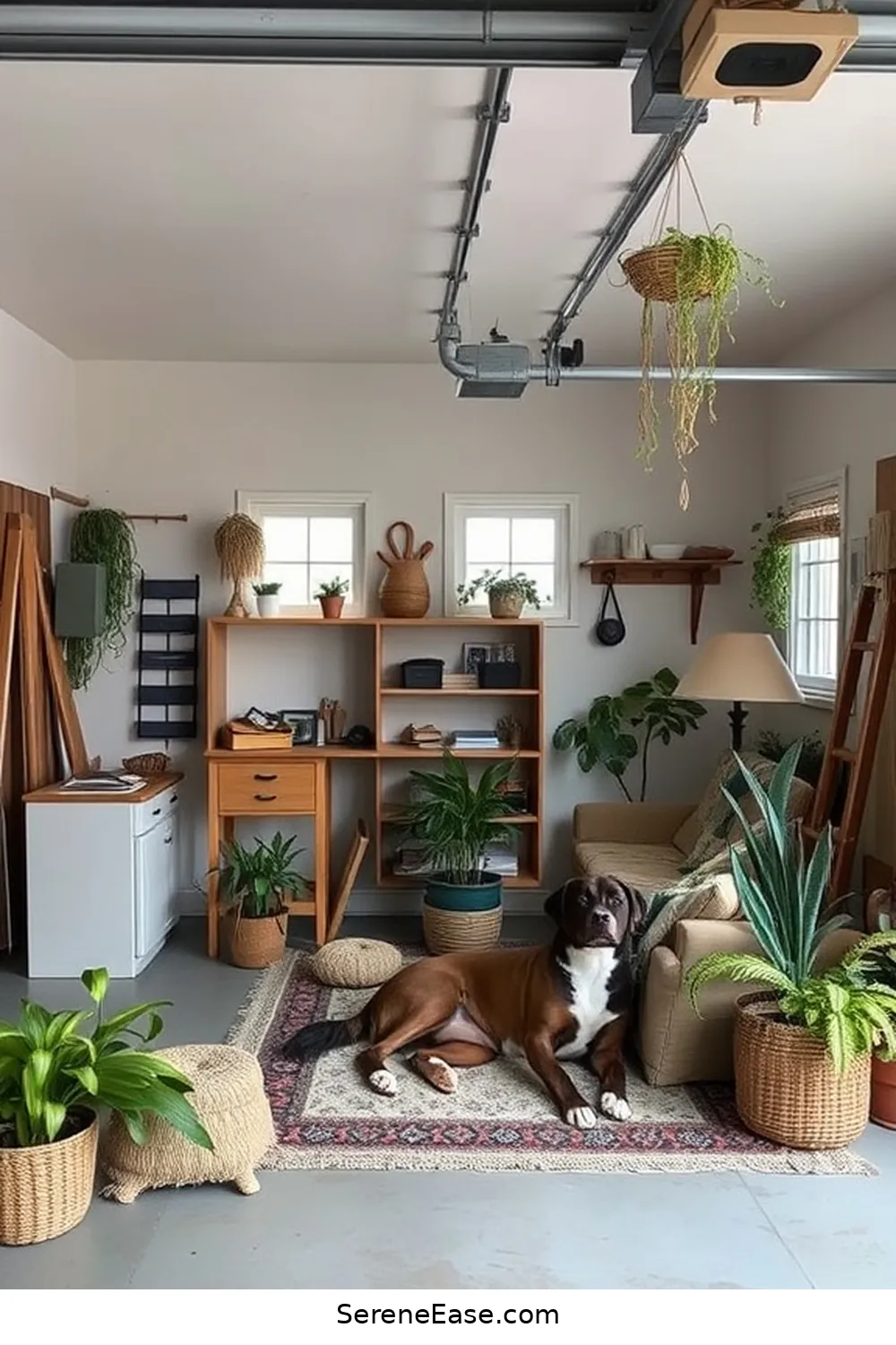 Create a Bohemian Style Garage With Neutral Tones 6 Creating Functional Zones for Create a Bohemian Style Garage With Neutral Tones