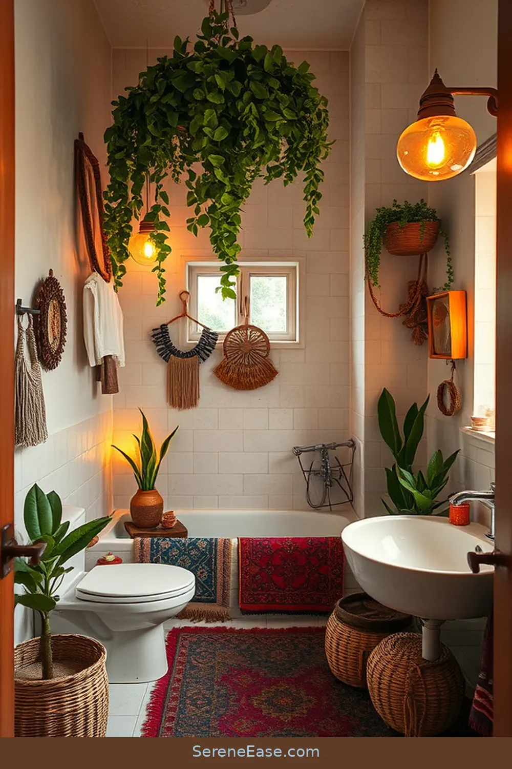 Create a Bold and Bright Bohemian Bathroom Style 5 Layer Lighting for a Cozy Ambiance for Create a Bold and Bright Bohemian Bathroom Style