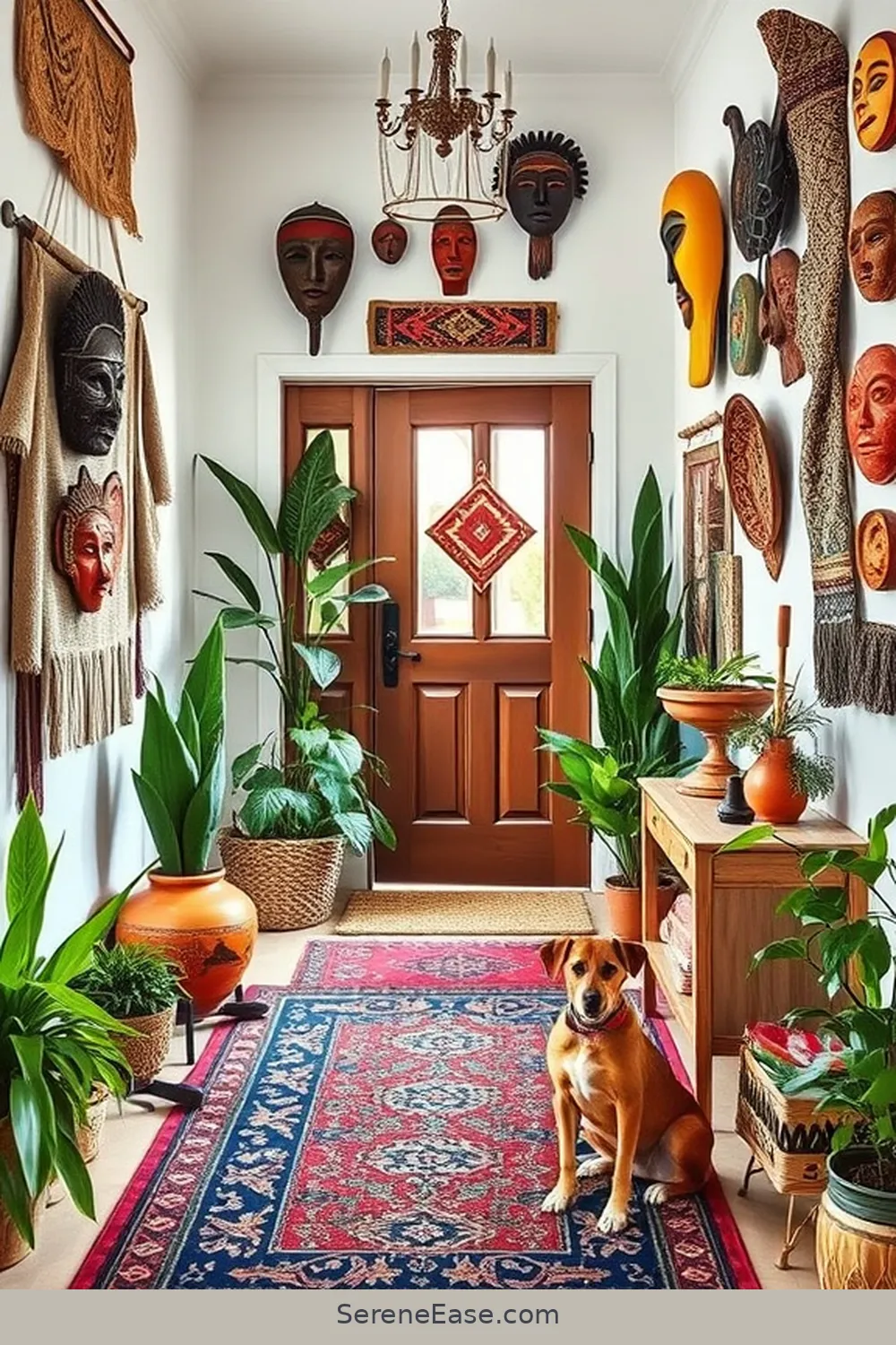 Create a Bold and Bright Bohemian Entryway Style 6 Add Cultural Artifacts for Create a Bold and Bright Bohemian Entryway Style