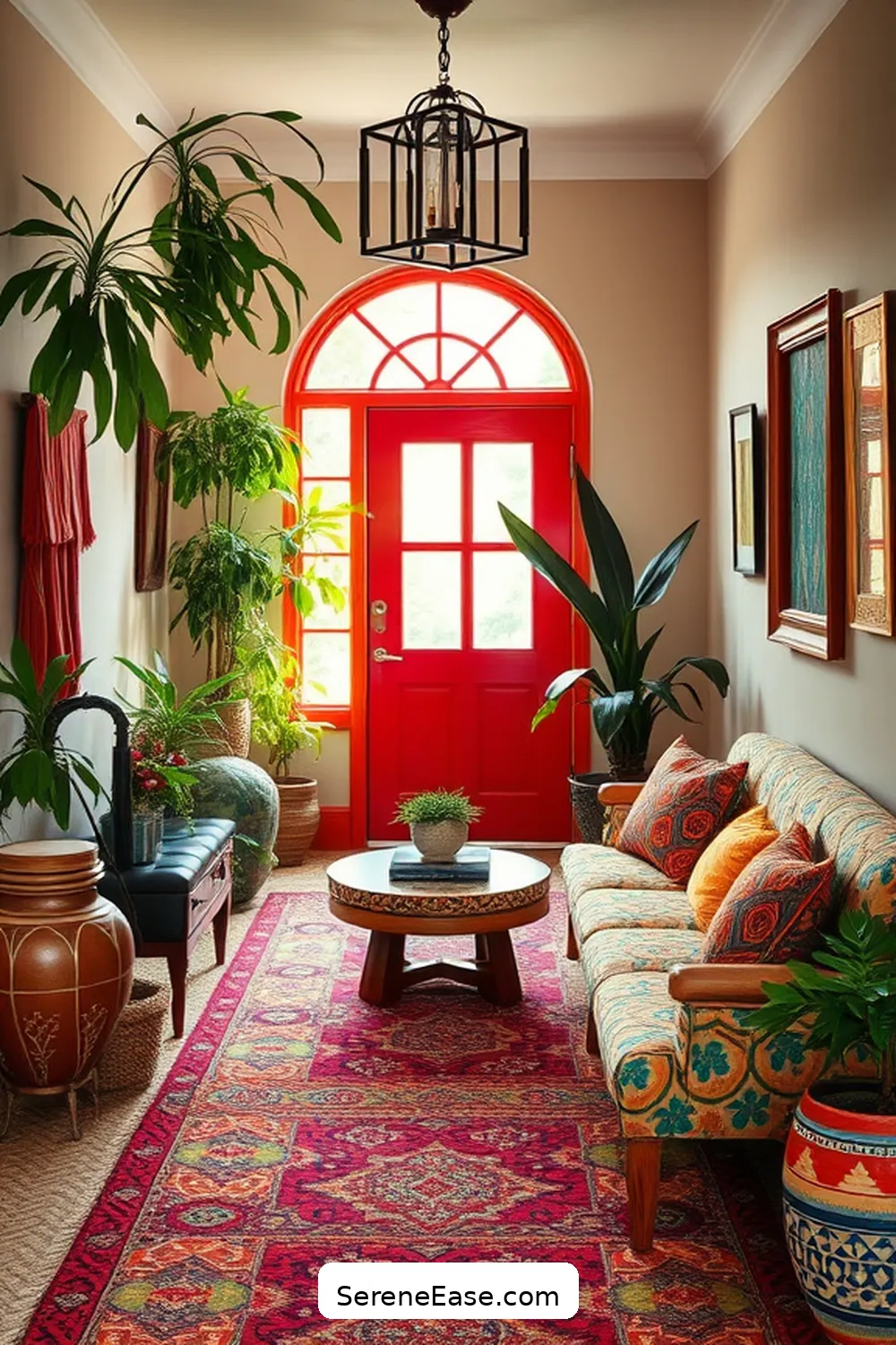 Create a Bold and Bright Bohemian Entryway Style 5 Choose Unique Furniture Pieces for Create a Bold and Bright Bohemian Entryway Style