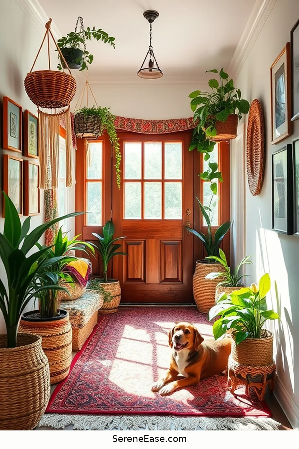 Create a Bold and Bright Bohemian Entryway Style 3 Layer Textures for Depth for Create a Bold and Bright Bohemian Entryway Style