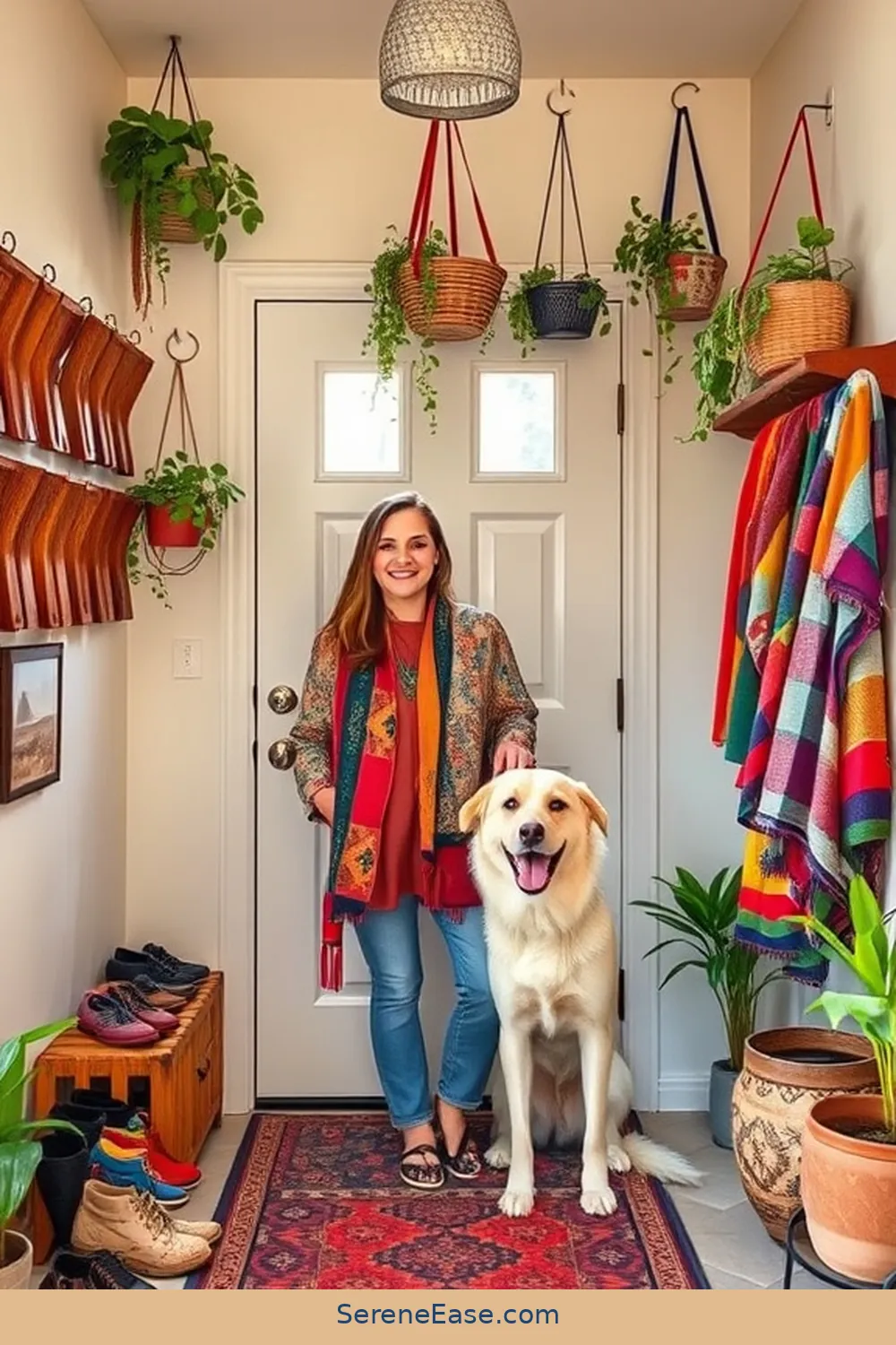 Create a Bold and Bright Bohemian Entryway Style 13 Maintain a Clutter-Free Zone for Create a Bold and Bright Bohemian Entryway Style