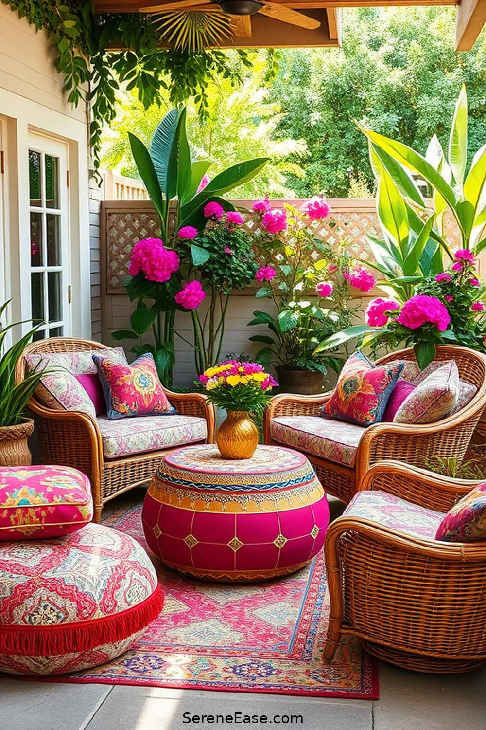 Create a Bold and Bright Bohemian Outdoor Patio Style 5 Choose Comfortable and Unique Furniture for Create a Bold and Bright Bohemian Outdoor Patio Style