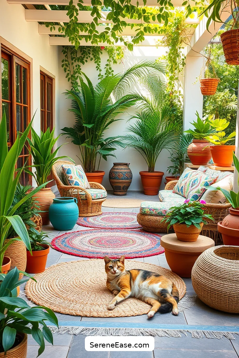 Create a Bold and Bright Bohemian Outdoor Patio Style 4 Incorporate Natural Elements for Create a Bold and Bright Bohemian Outdoor Patio Style