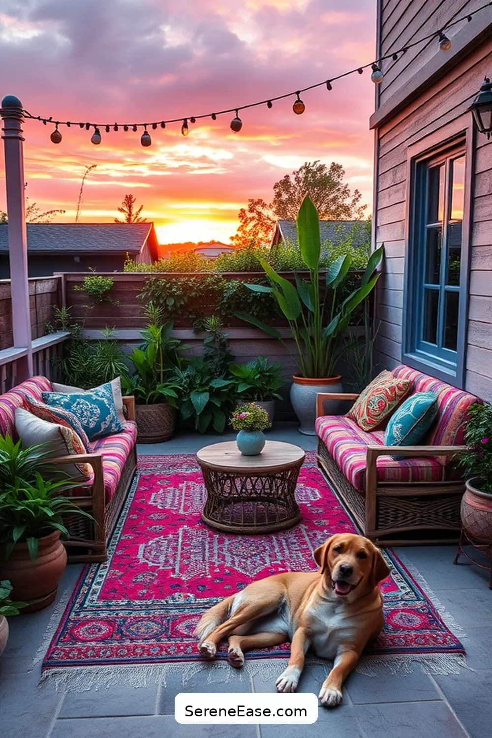 Create a Bold and Bright Bohemian Outdoor Patio Style 3 Mix and Match Patterns for Create a Bold and Bright Bohemian Outdoor Patio Style