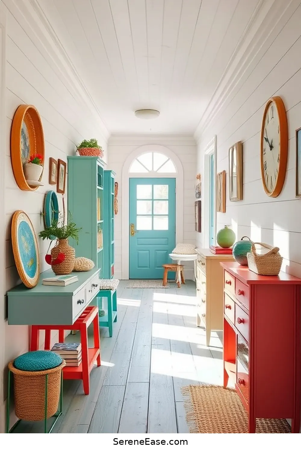Create a Bold and Bright Coastal Hallway Style 8 Choose Functional and Stylish Furniture for Create a Bold and Bright Coastal Hallway Style