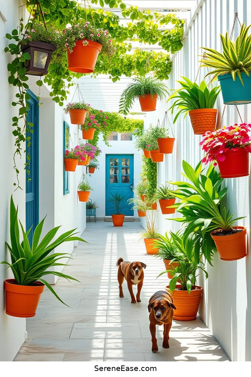 Create a Bold and Bright Coastal Hallway Style 9 Incorporate Greenery for a Lively Touch for Create a Bold and Bright Coastal Hallway Style
