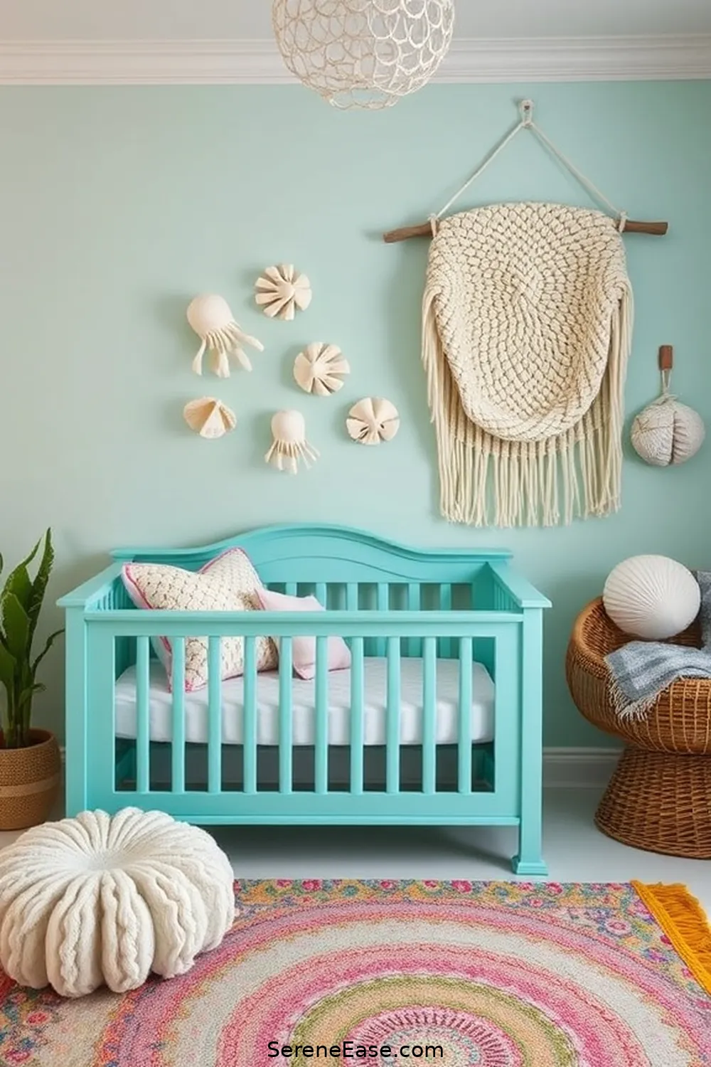 Create a Bold and Bright Coastal Nursery With This Step-By-Step Guide 4 Incorporate Playful Textures for Create a Bold and Bright Coastal Nursery With This Step-By-Step Guide