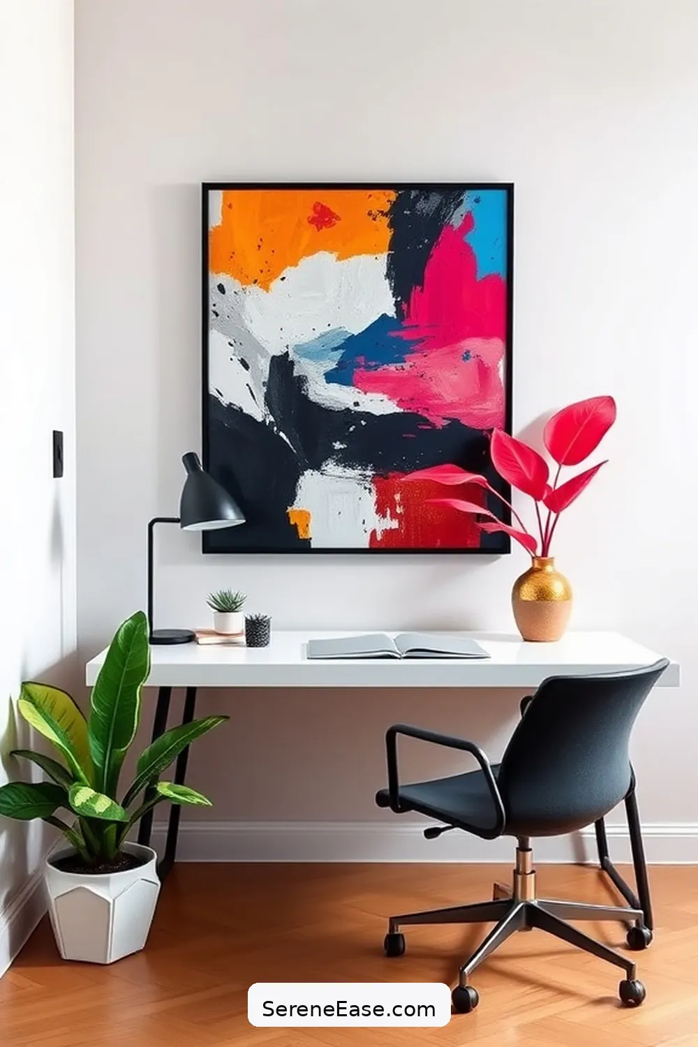Create a Bold and Bright Minimalist Home Office Style 6 Incorporating Statement Pieces for Create a Bold and Bright Minimalist Home Office Style