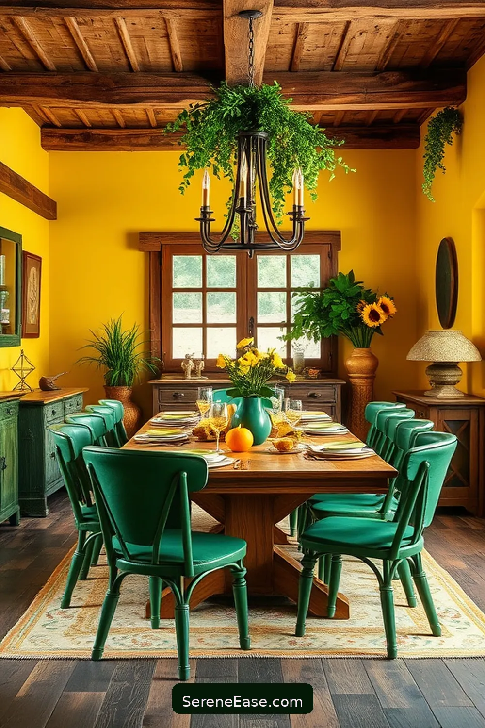 Create a Bold and Bright Rustic Dining Room Style 3 Choose a Vibrant Color Palette for Create a Bold and Bright Rustic Dining Room Style