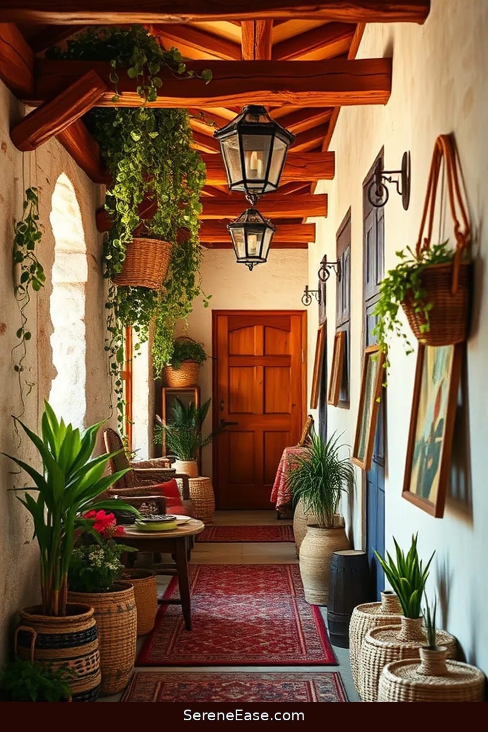 Create a Bold and Bright Rustic Hallway Style 2 Embrace Natural Materials for Create a Bold and Bright Rustic Hallway Style