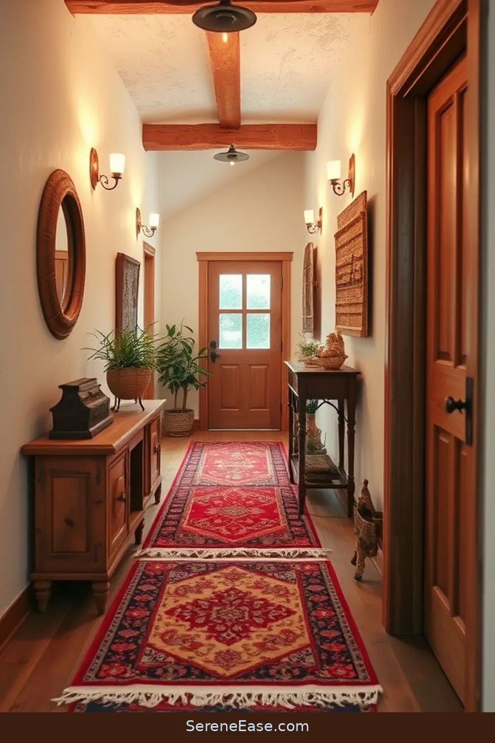 Create a Bold and Bright Rustic Hallway Style 10 Layer Rugs for Warmth and Comfort for Create a Bold and Bright Rustic Hallway Style