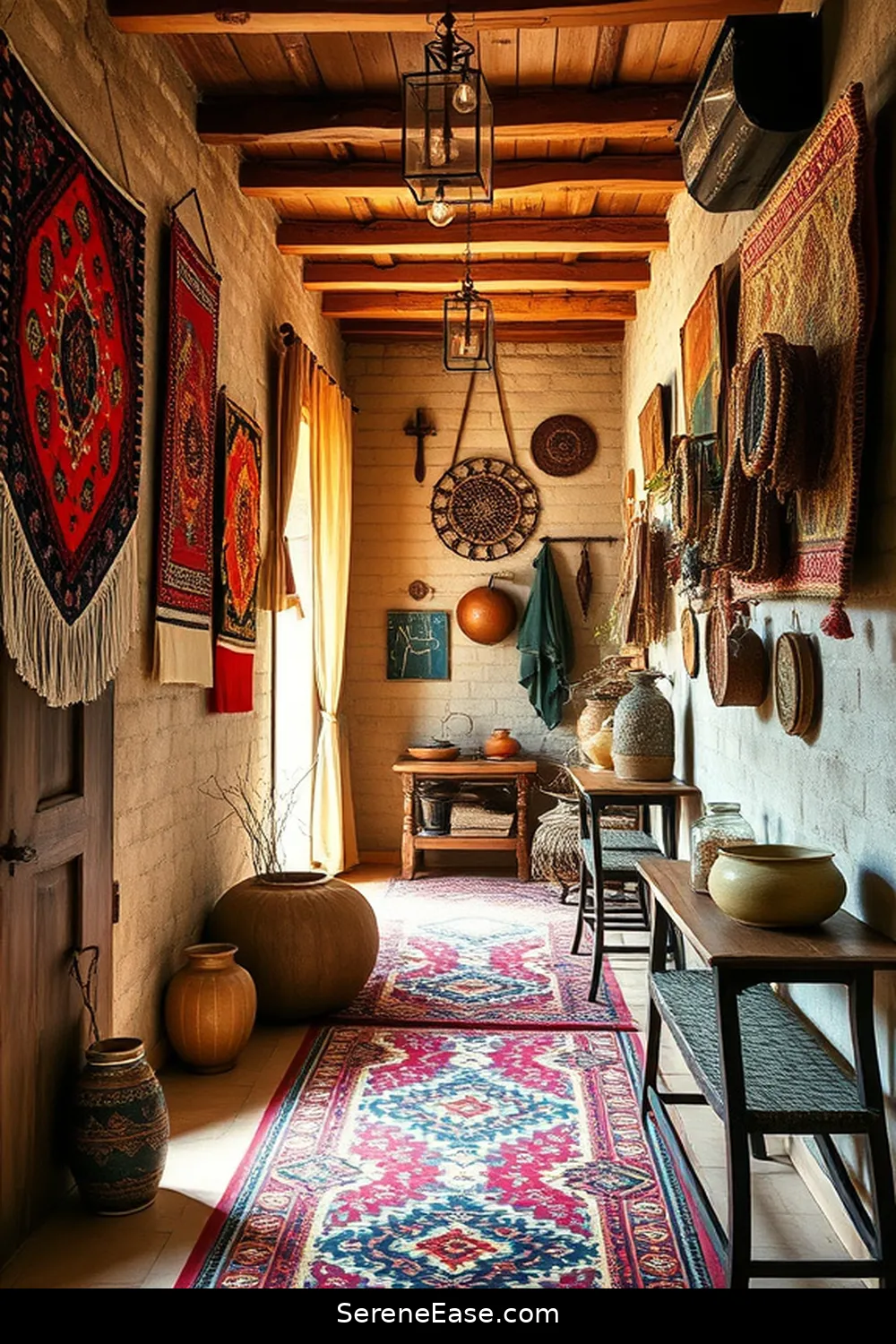 Create a Bold and Bright Rustic Hallway Style 13 Showcase Unique Decor Items for Create a Bold and Bright Rustic Hallway Style