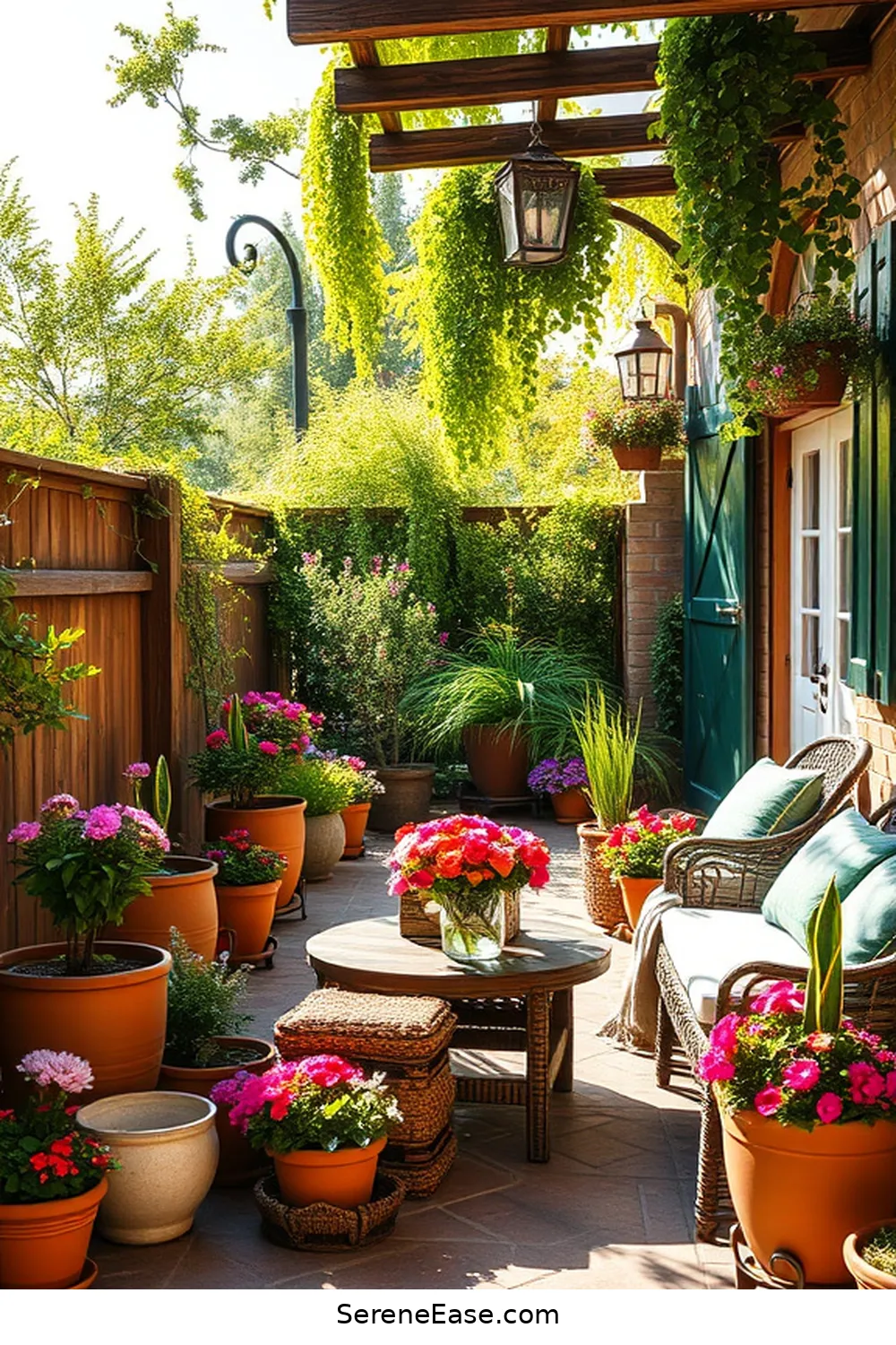 Create a Bold and Bright Rustic Outdoor Patio 5 Adding Lively Plants and Flowers for Create a Bold and Bright Rustic Outdoor Patio