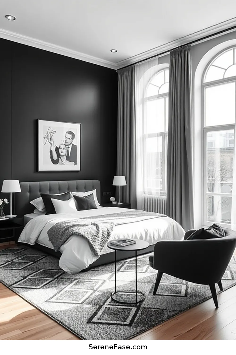Create a Chic Black and White Bedroom in Scandinavian Style 3 Choosing the Right Color Palette for Create a Chic Black and White Bedroom in Scandinavian Style