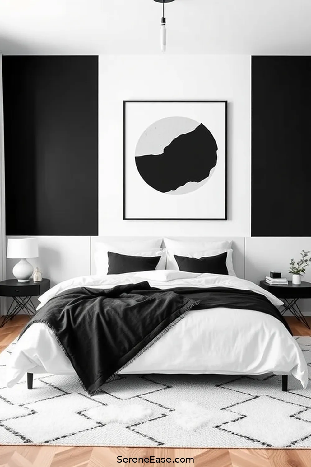 Create a Chic Black and White Bedroom in Scandinavian Style 7 Creating a Focal Point for Create a Chic Black and White Bedroom in Scandinavian Style