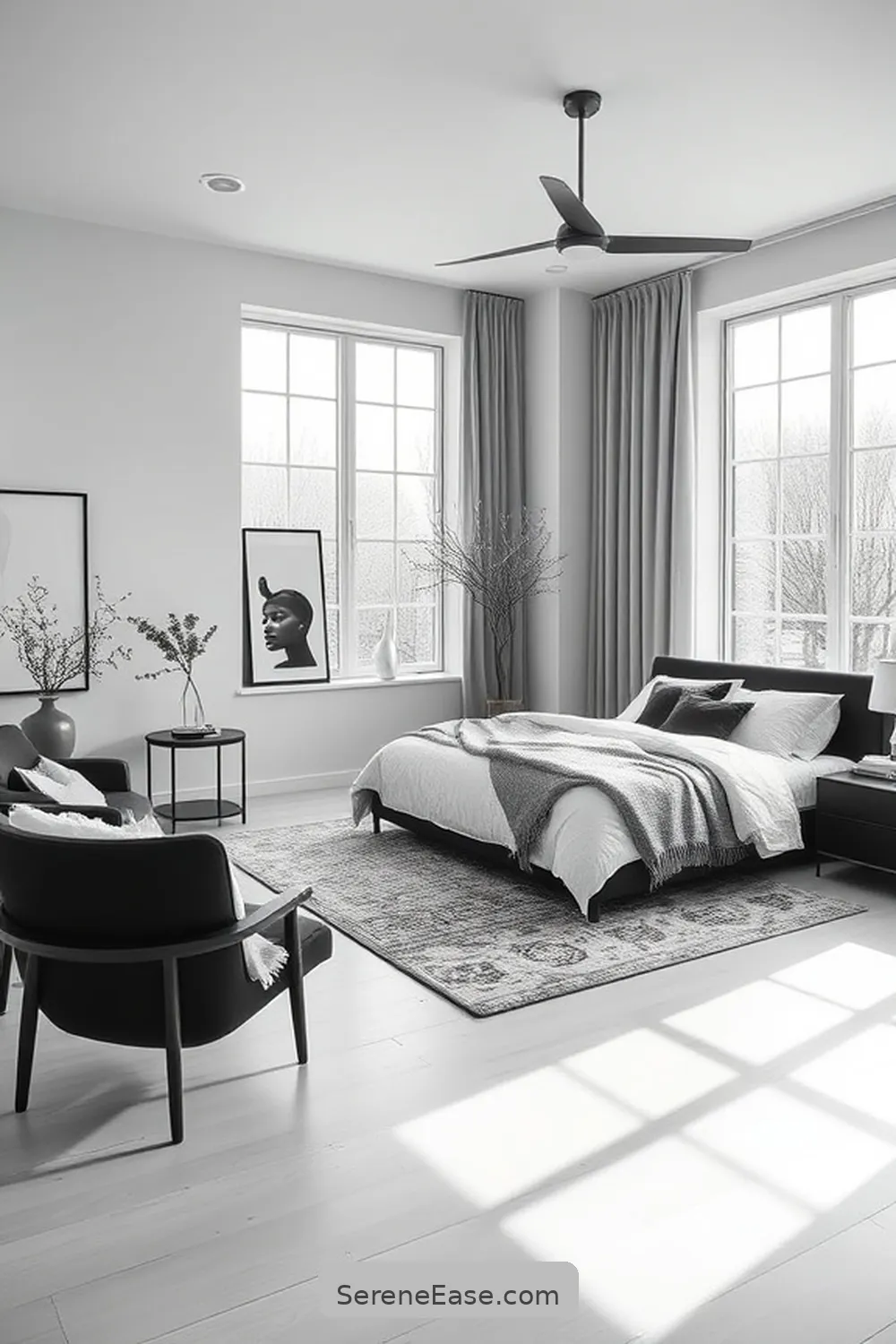 Create a Chic Black and White Bedroom in Scandinavian Style 10 Embracing Minimalism for Create a Chic Black and White Bedroom in Scandinavian Style