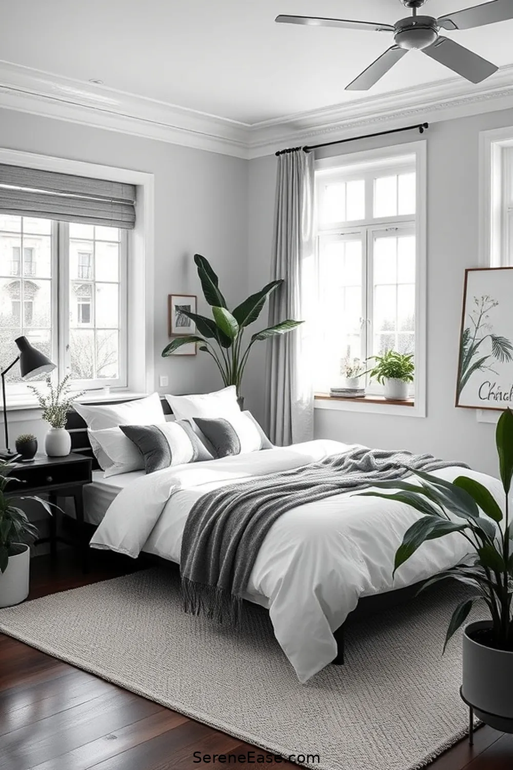 Create a Chic Black and White Bedroom in Scandinavian Style 13 Incorporating Plants for Life for Create a Chic Black and White Bedroom in Scandinavian Style