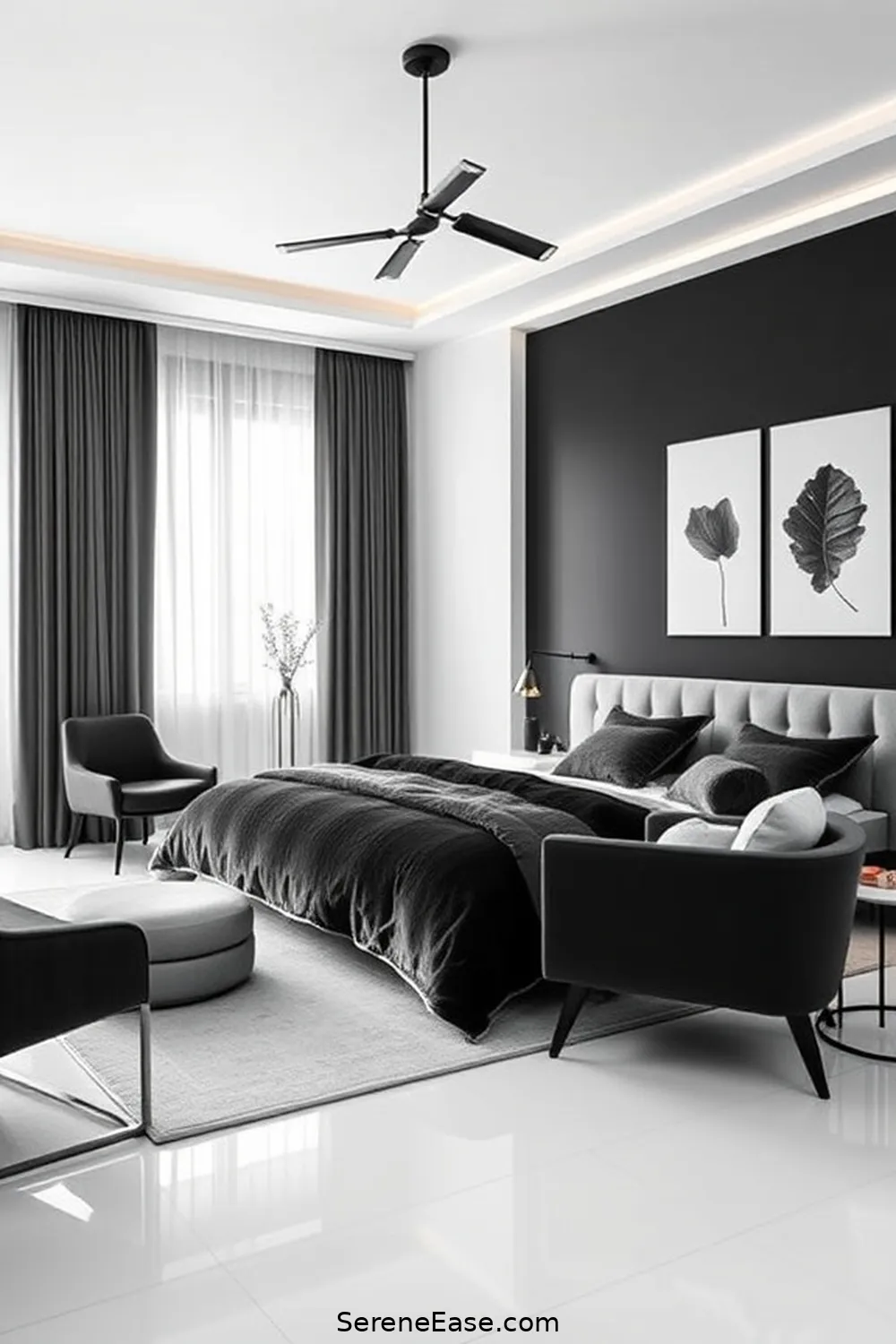 Create a Chic Black and White Bedroom in Scandinavian Style 4 Selecting the Perfect Furniture for Create a Chic Black and White Bedroom in Scandinavian Style