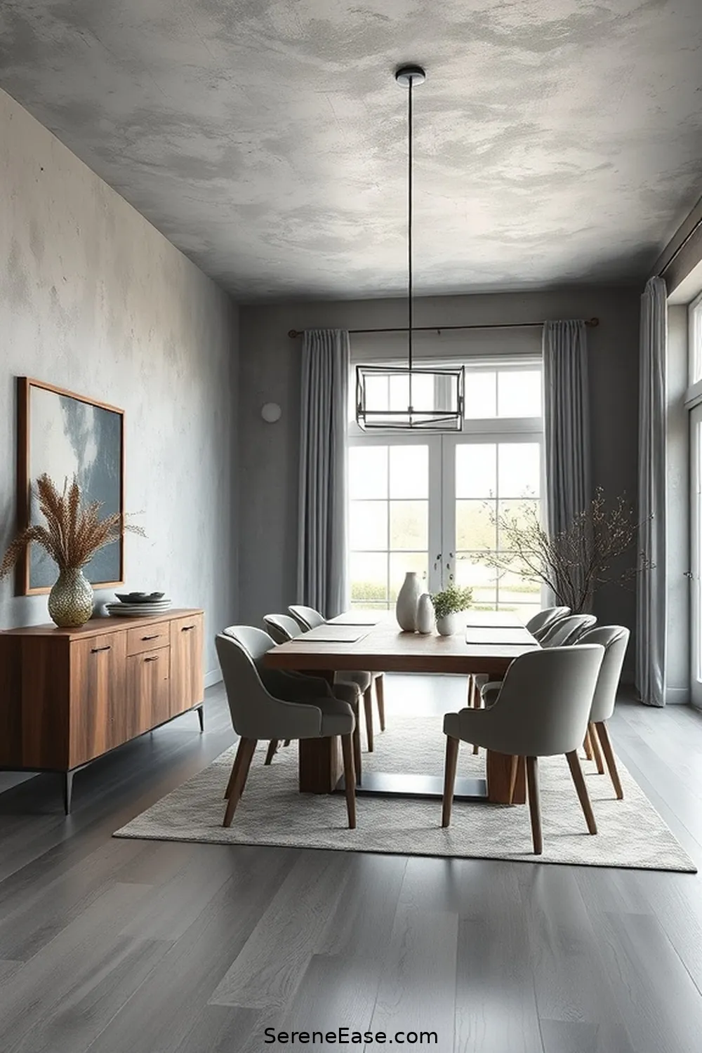 Create a Monochromatic Dining Room in Modern Farmhouse Style 7 Utilizing Wall Treatments and Paint for Create a Monochromatic Dining Room in Modern Farmhouse Style